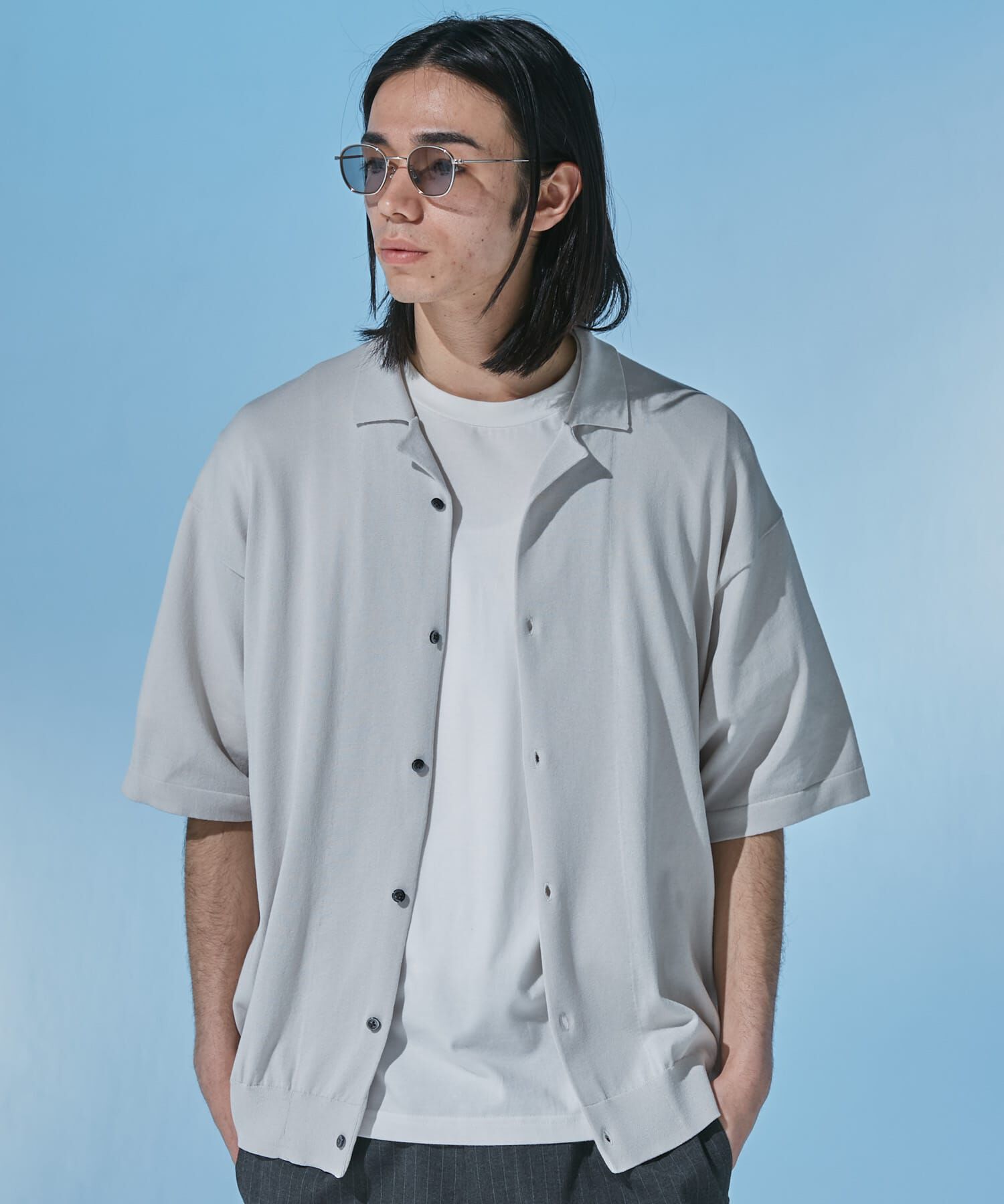 URBAN RESEARCH DOORS「『仁村紗和さん着用』『UR TECH』 サマシェア ニットカーディガン」|カーディガン|