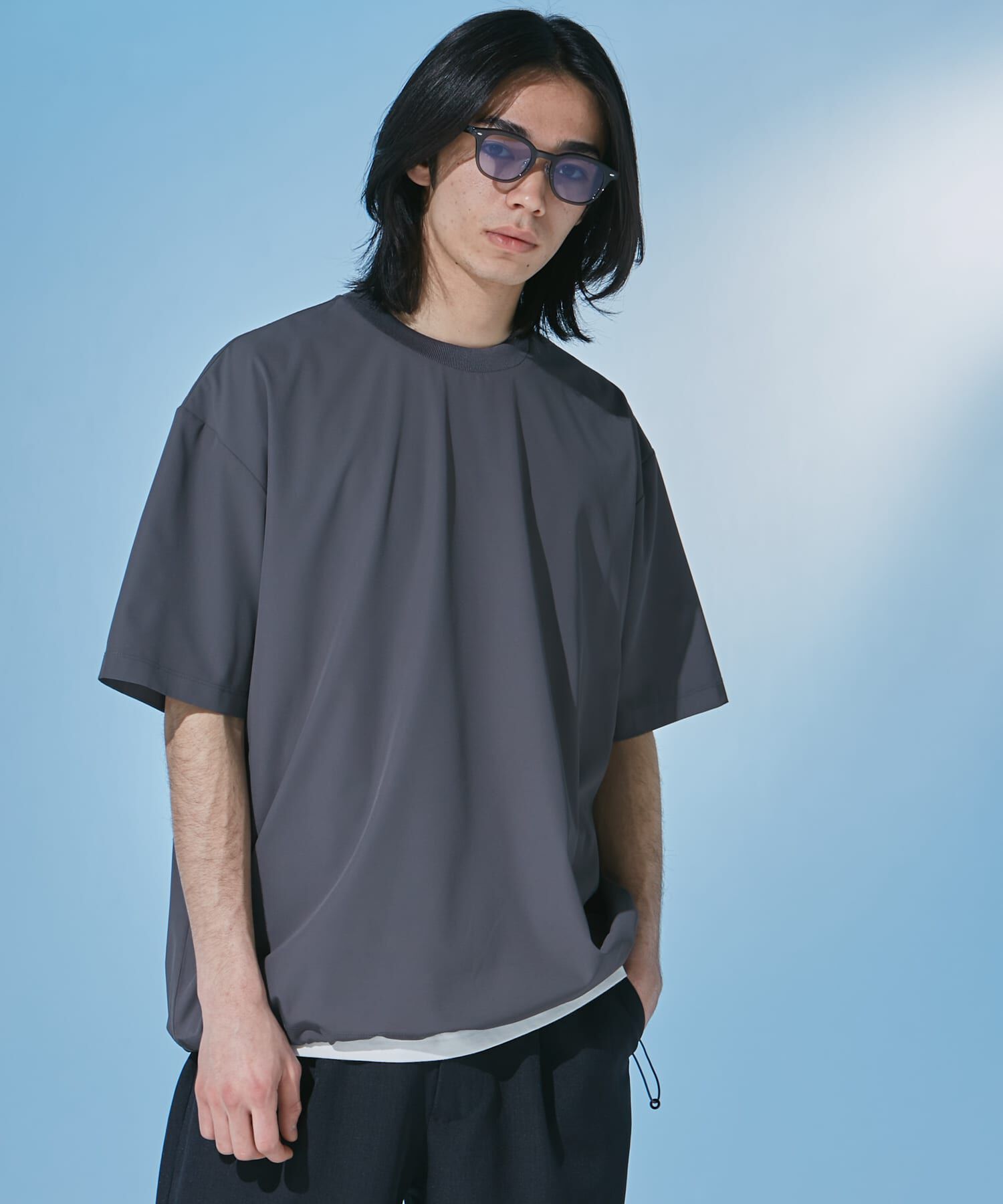 URBAN RESEARCH DOORS「『UR TECH』サマシェア ショートスリーブプルオーバー」|Tシャツ・カットソー|