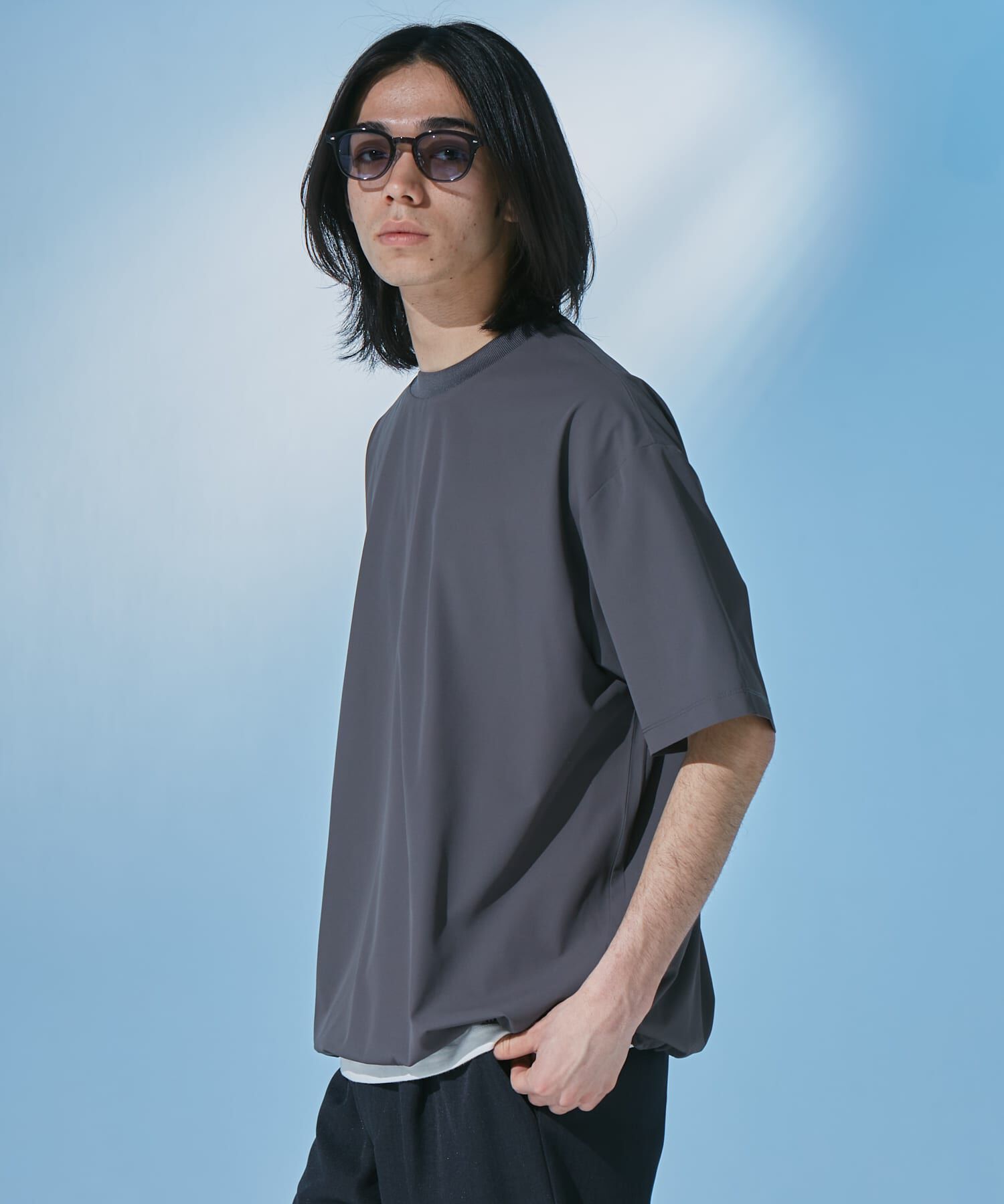 URBAN RESEARCH DOORS「『UR TECH』サマシェア ショートスリーブプルオーバー」|Tシャツ・カットソー|