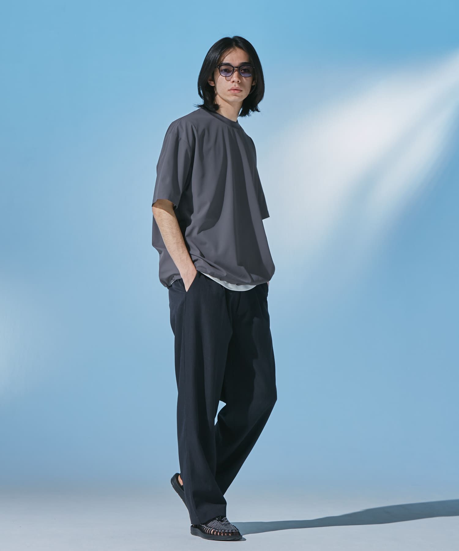 URBAN RESEARCH DOORS「『UR TECH』サマシェア ショートスリーブプルオーバー」|Tシャツ・カットソー|