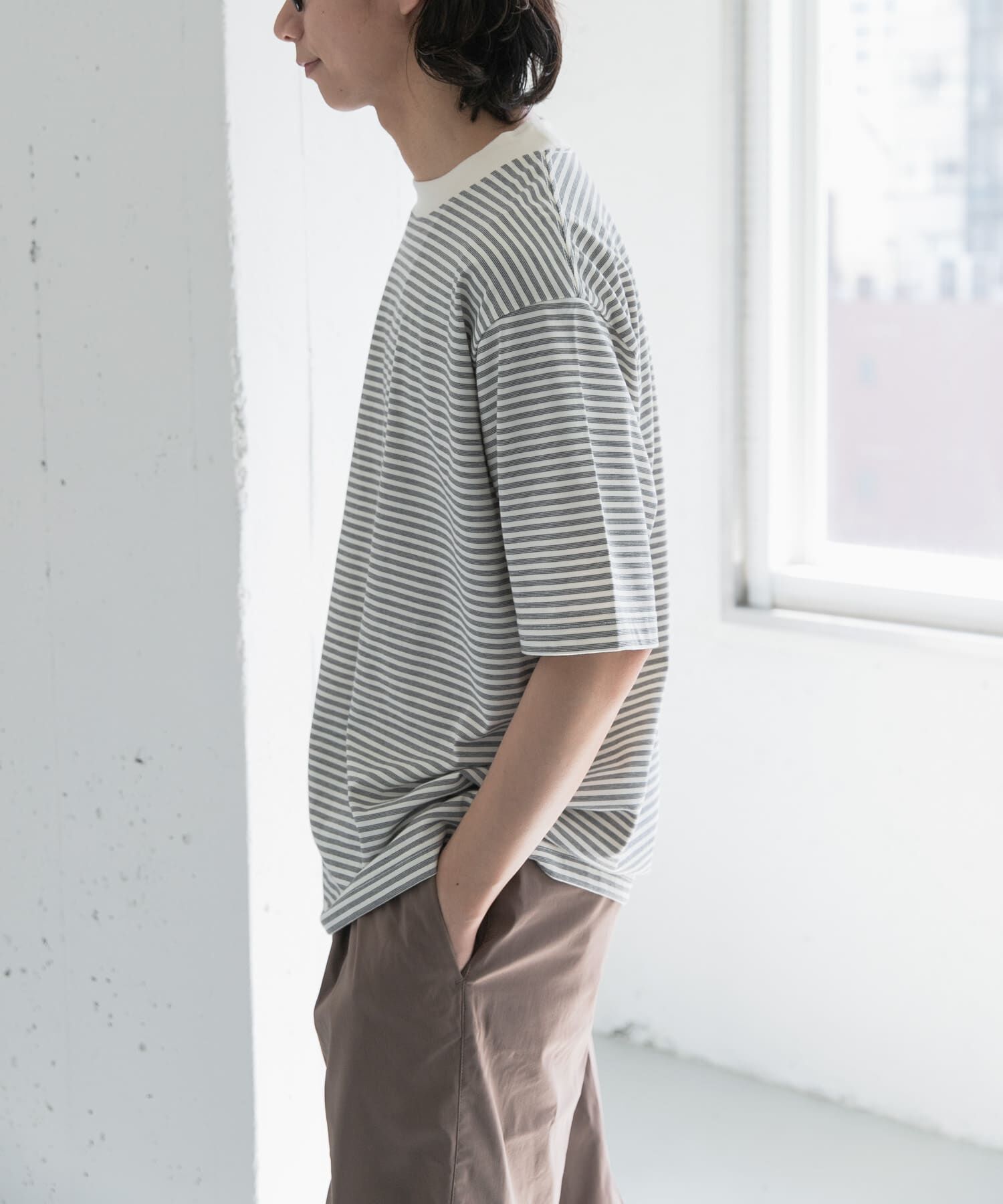 URBAN RESEARCH DOORS「FORK&SPOON　マルチボーダーTシャツ」|Tシャツ・カットソー|