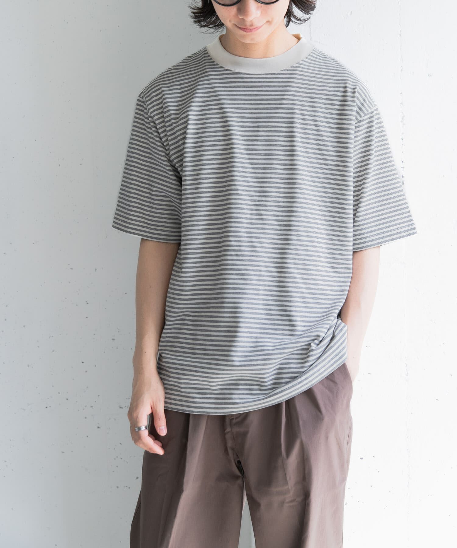 URBAN RESEARCH DOORS「FORK&SPOON　マルチボーダーTシャツ」|Tシャツ・カットソー|