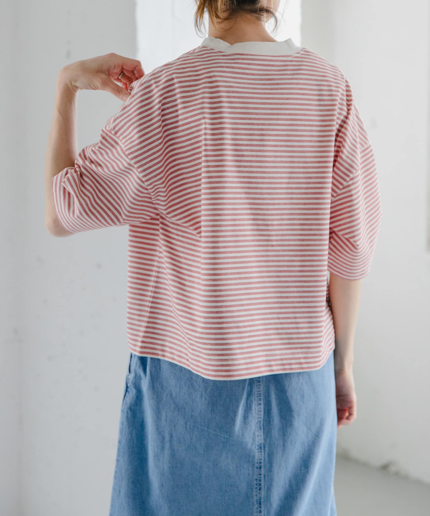 URBAN RESEARCH DOORS「FORK&SPOON　マルチボーダーTシャツ」|Tシャツ・カットソー|