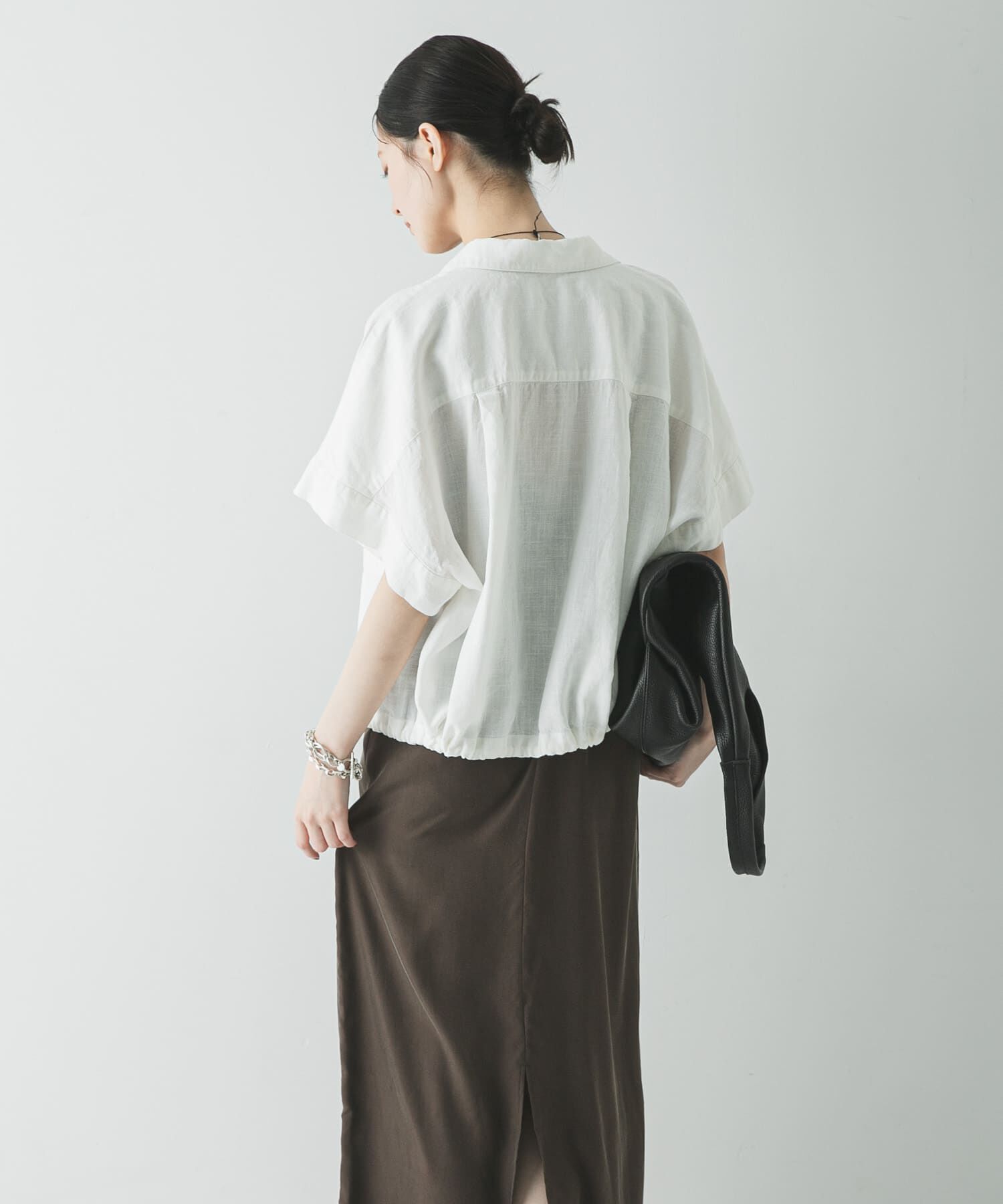 URBAN RESEARCH「ラミーレーヨンハーフスリーブシャツ」|シャツ・ブラウス|