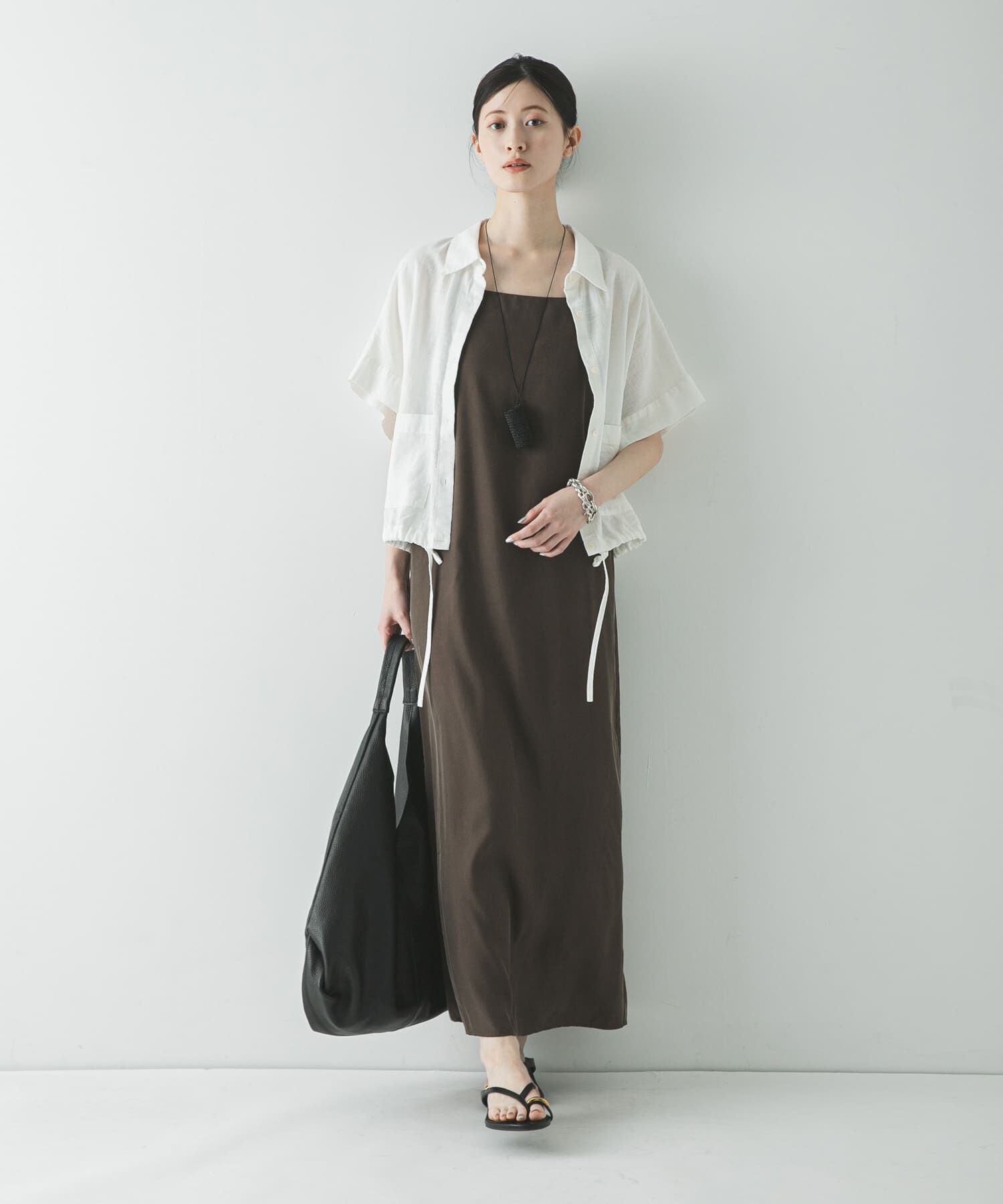 URBAN RESEARCH「ラミーレーヨンハーフスリーブシャツ」|シャツ・ブラウス|