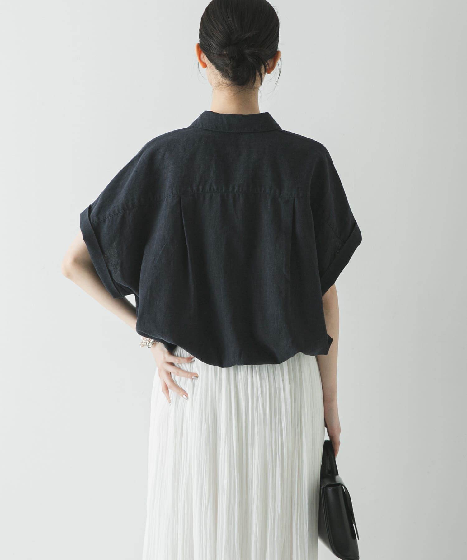 URBAN RESEARCH「ラミーレーヨンハーフスリーブシャツ」|シャツ・ブラウス|