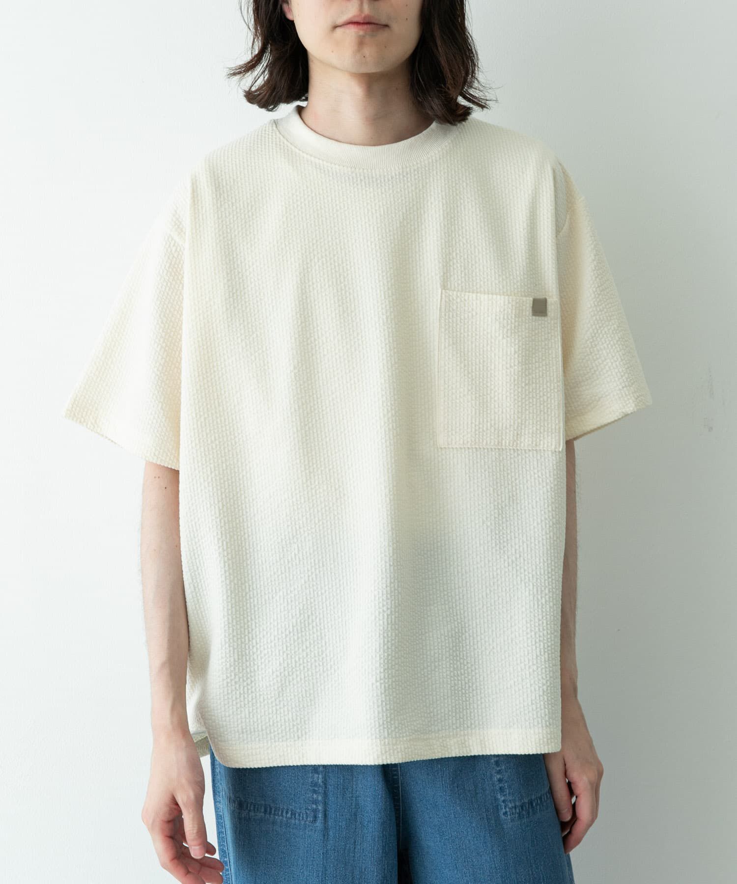 Sonny Label 「カットシアサッカーショートスリーブTシャツ」|Tシャツ・カットソー|