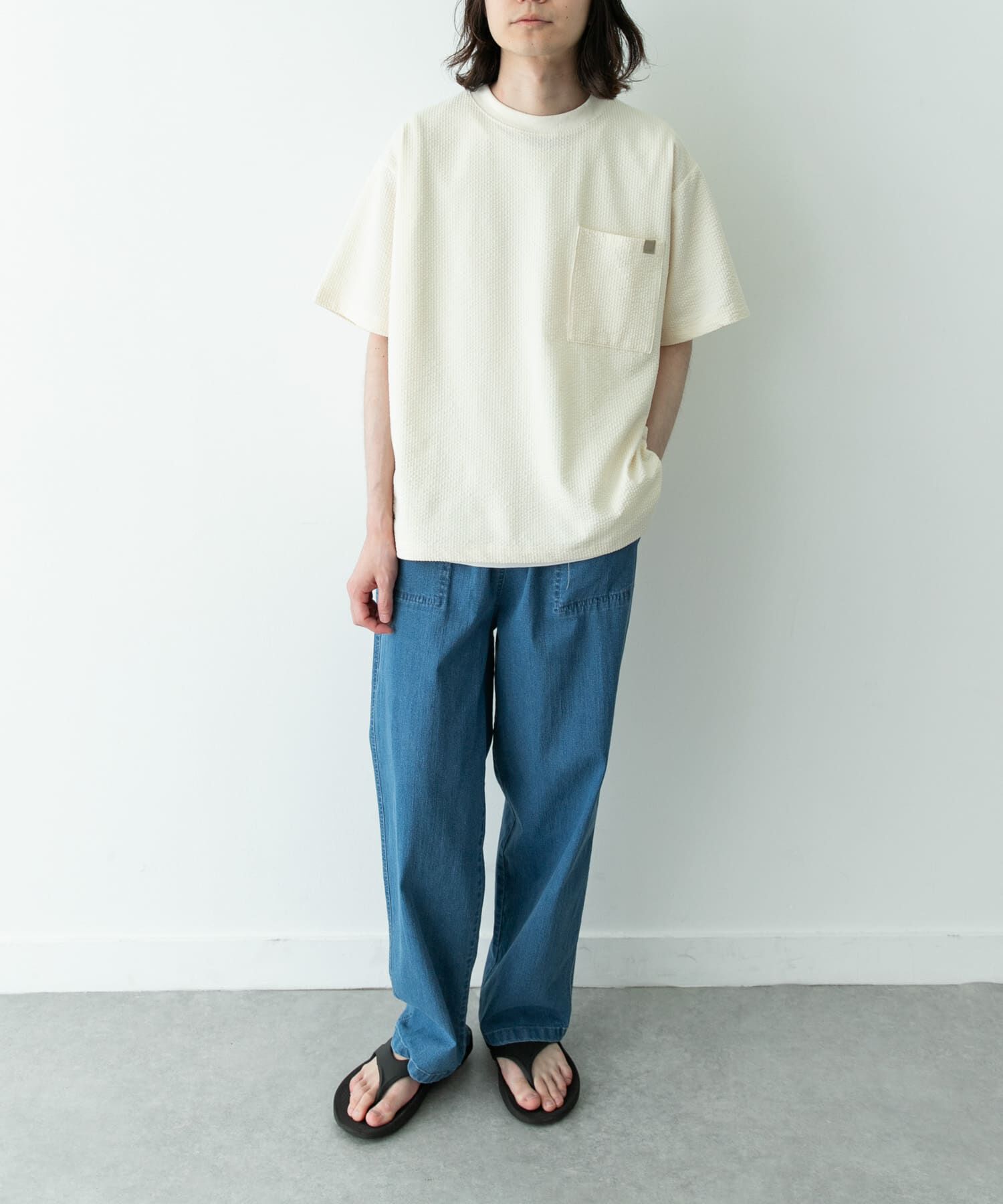 Sonny Label 「カットシアサッカーショートスリーブTシャツ」|Tシャツ・カットソー|