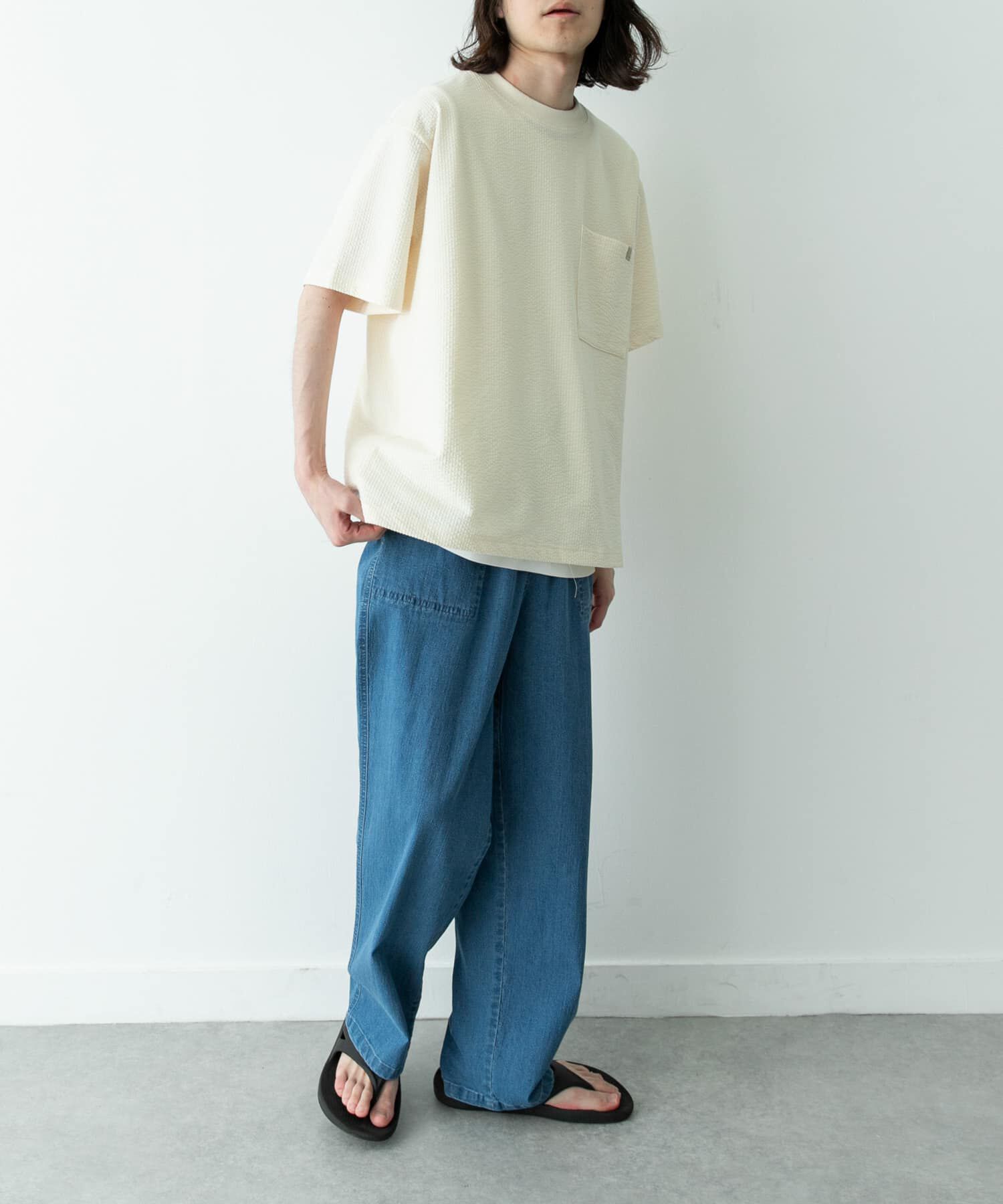 Sonny Label 「カットシアサッカーショートスリーブTシャツ」|Tシャツ・カットソー|