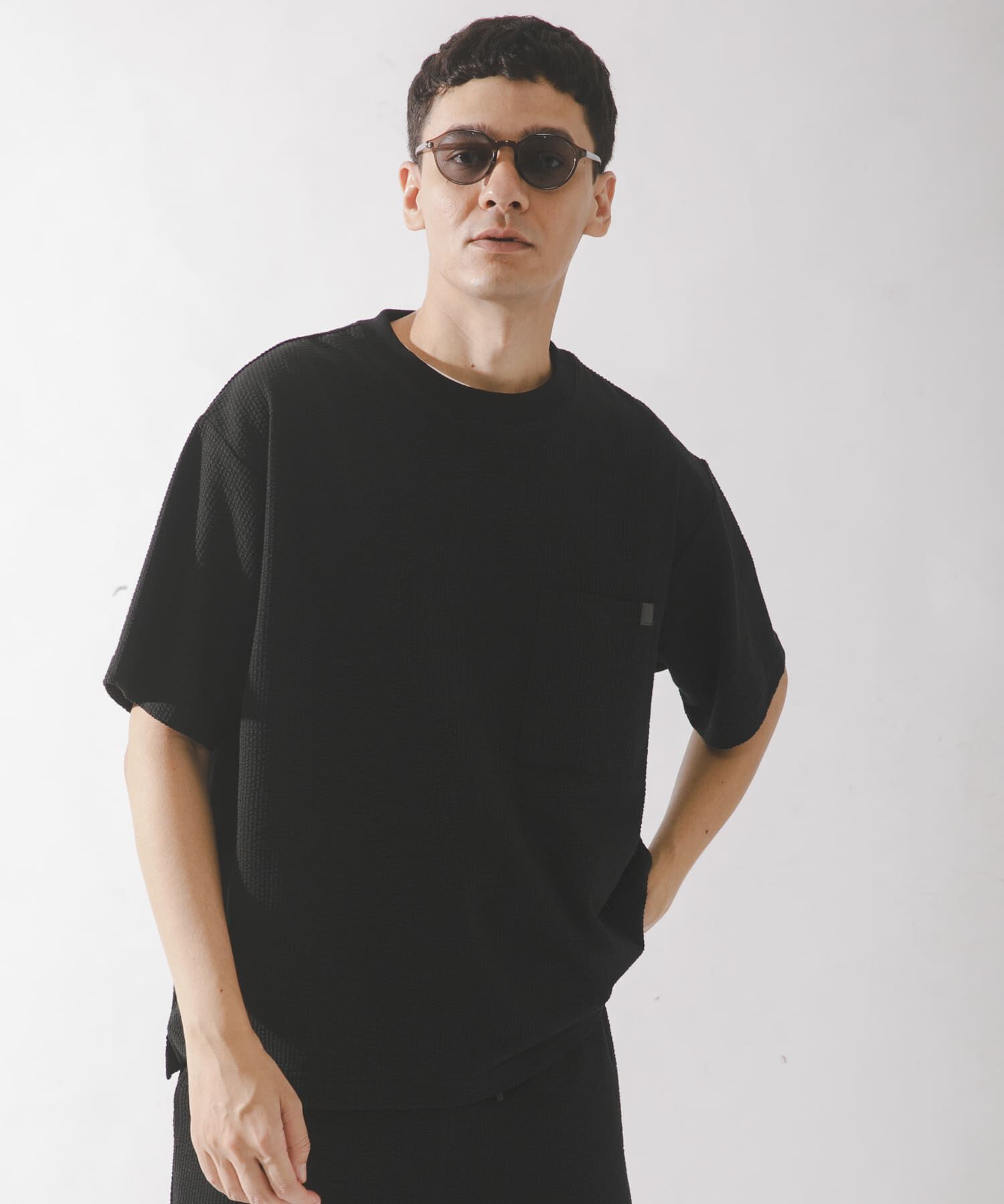 Sonny Label 「カットシアサッカーショートスリーブTシャツ」|Tシャツ・カットソー|