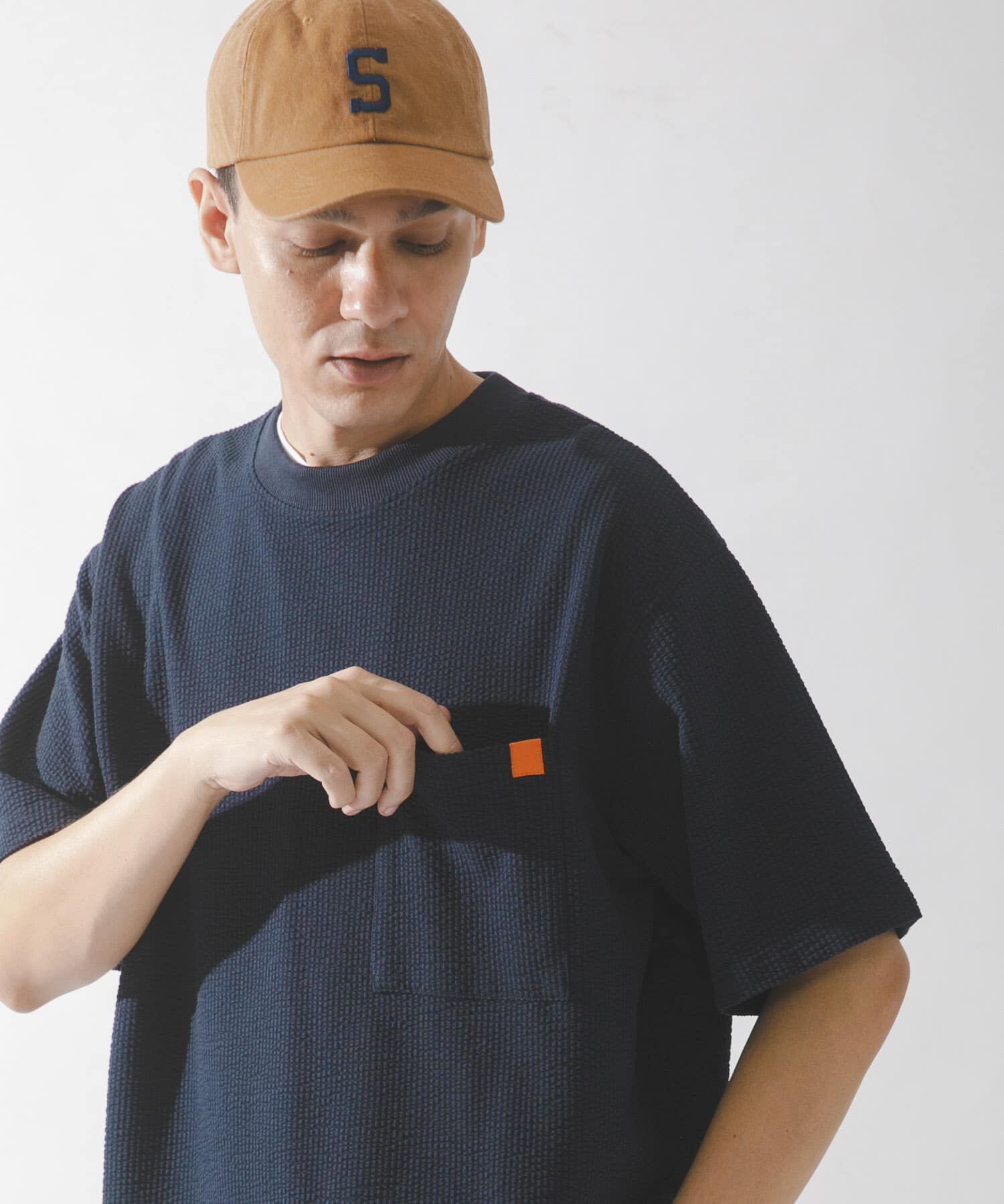 Sonny Label 「カットシアサッカーショートスリーブTシャツ」|Tシャツ・カットソー|