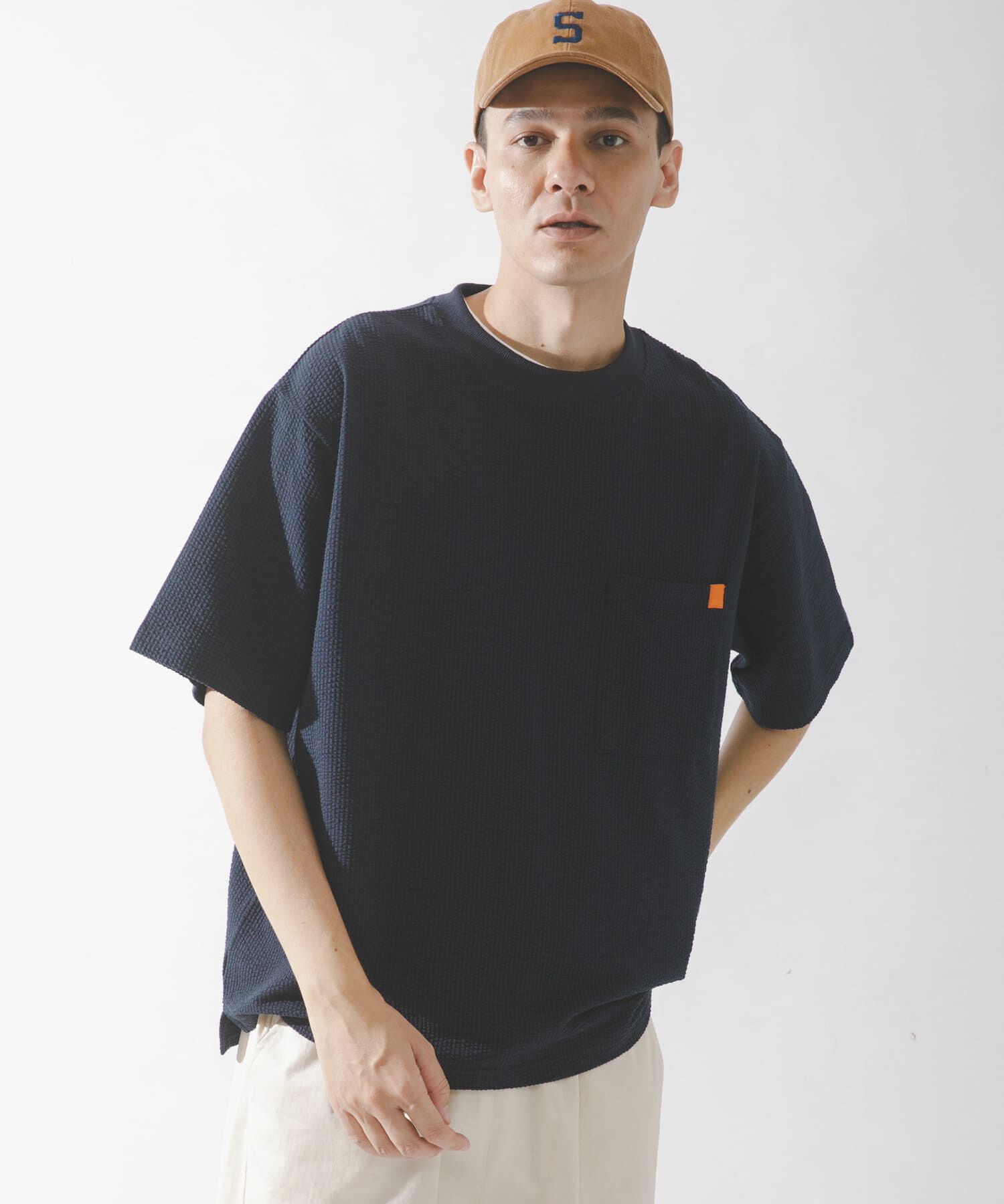 Sonny Label 「カットシアサッカーショートスリーブTシャツ」|Tシャツ・カットソー|