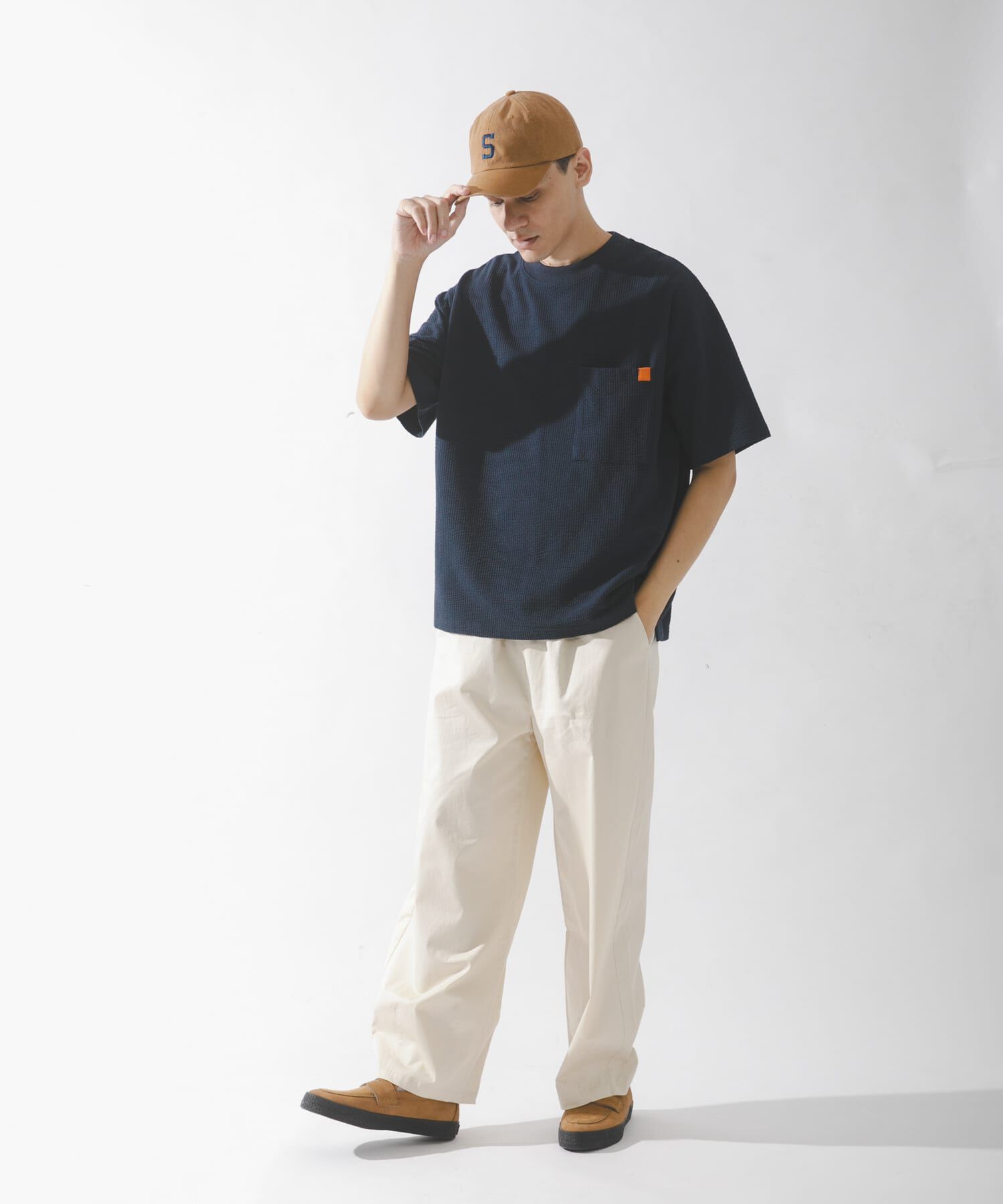 Sonny Label 「カットシアサッカーショートスリーブTシャツ」|Tシャツ・カットソー|
