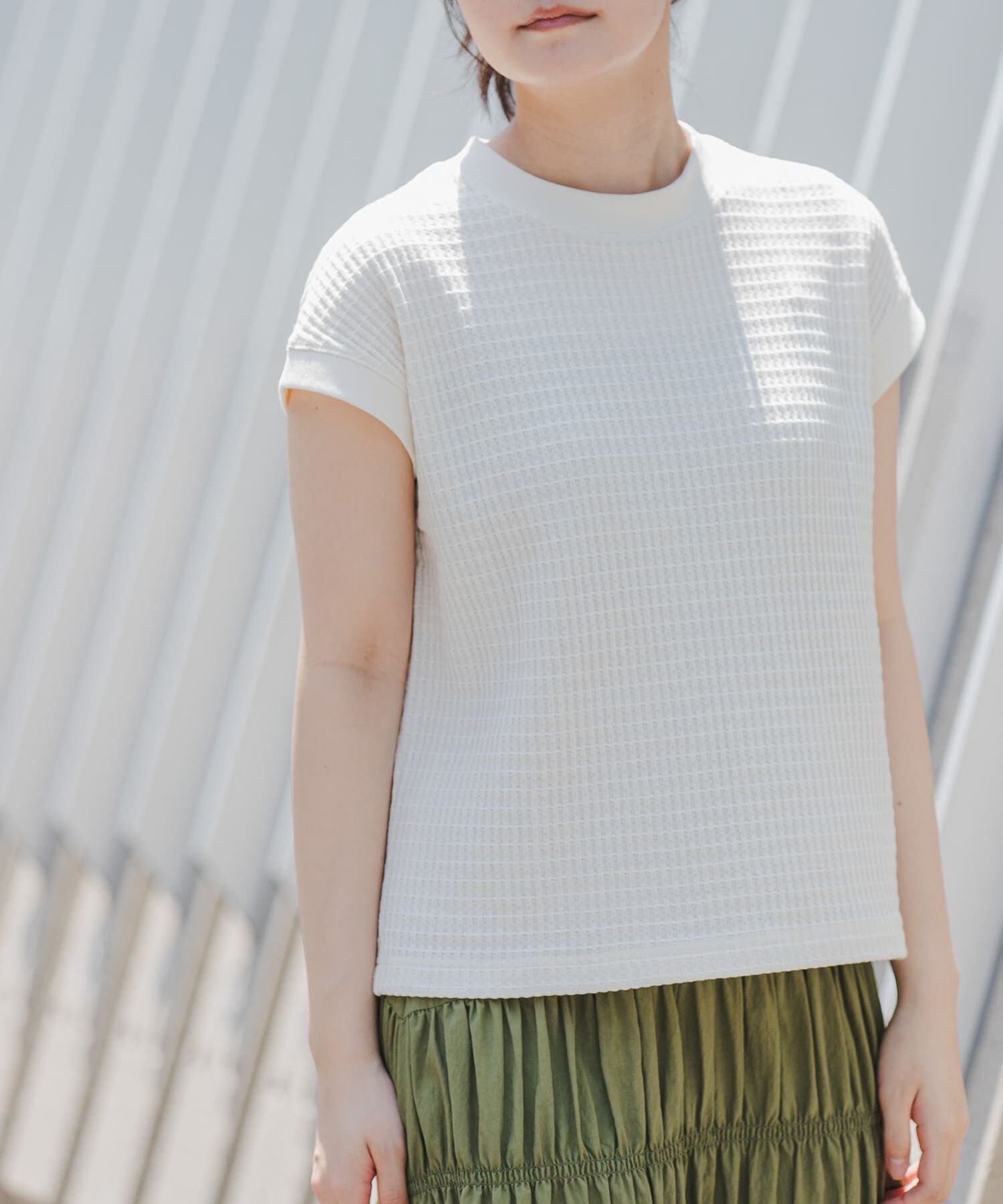 URBAN RESEARCH DOORS「FORK&SPOON　ワッフルバックボタンプルオーバー」|Tシャツ・カットソー|