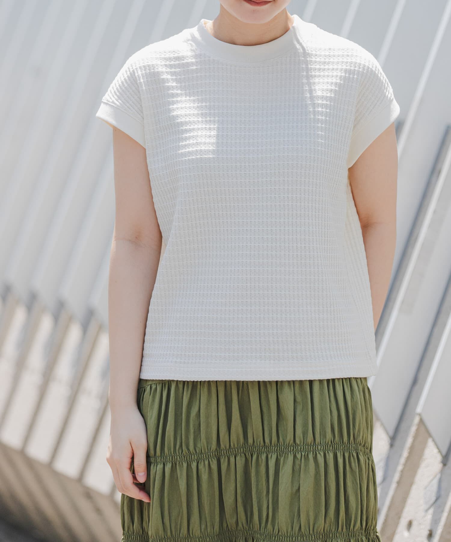 URBAN RESEARCH DOORS「FORK&SPOON　ワッフルバックボタンプルオーバー」|Tシャツ・カットソー|