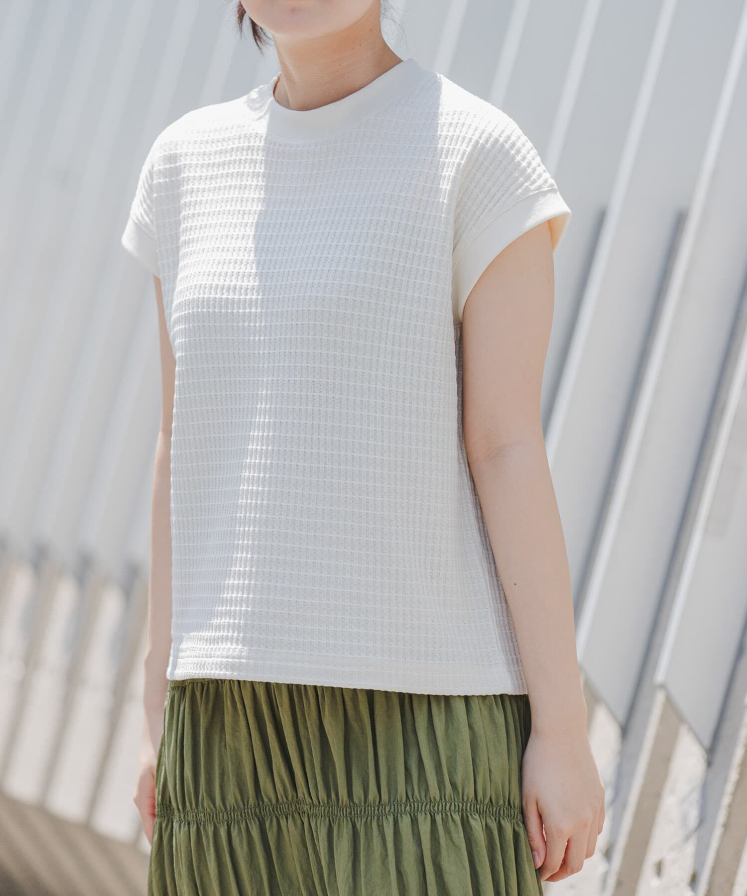 URBAN RESEARCH DOORS「FORK&SPOON　ワッフルバックボタンプルオーバー」|Tシャツ・カットソー|