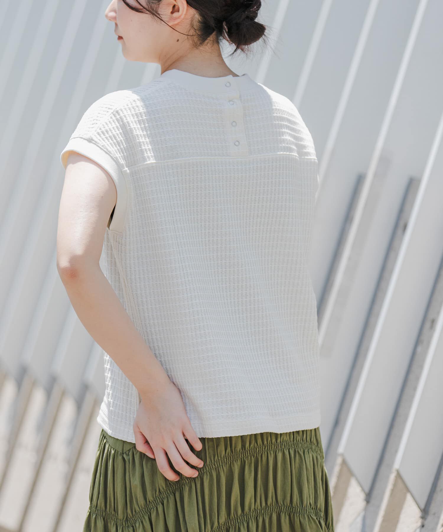 URBAN RESEARCH DOORS「FORK&SPOON　ワッフルバックボタンプルオーバー」|Tシャツ・カットソー|
