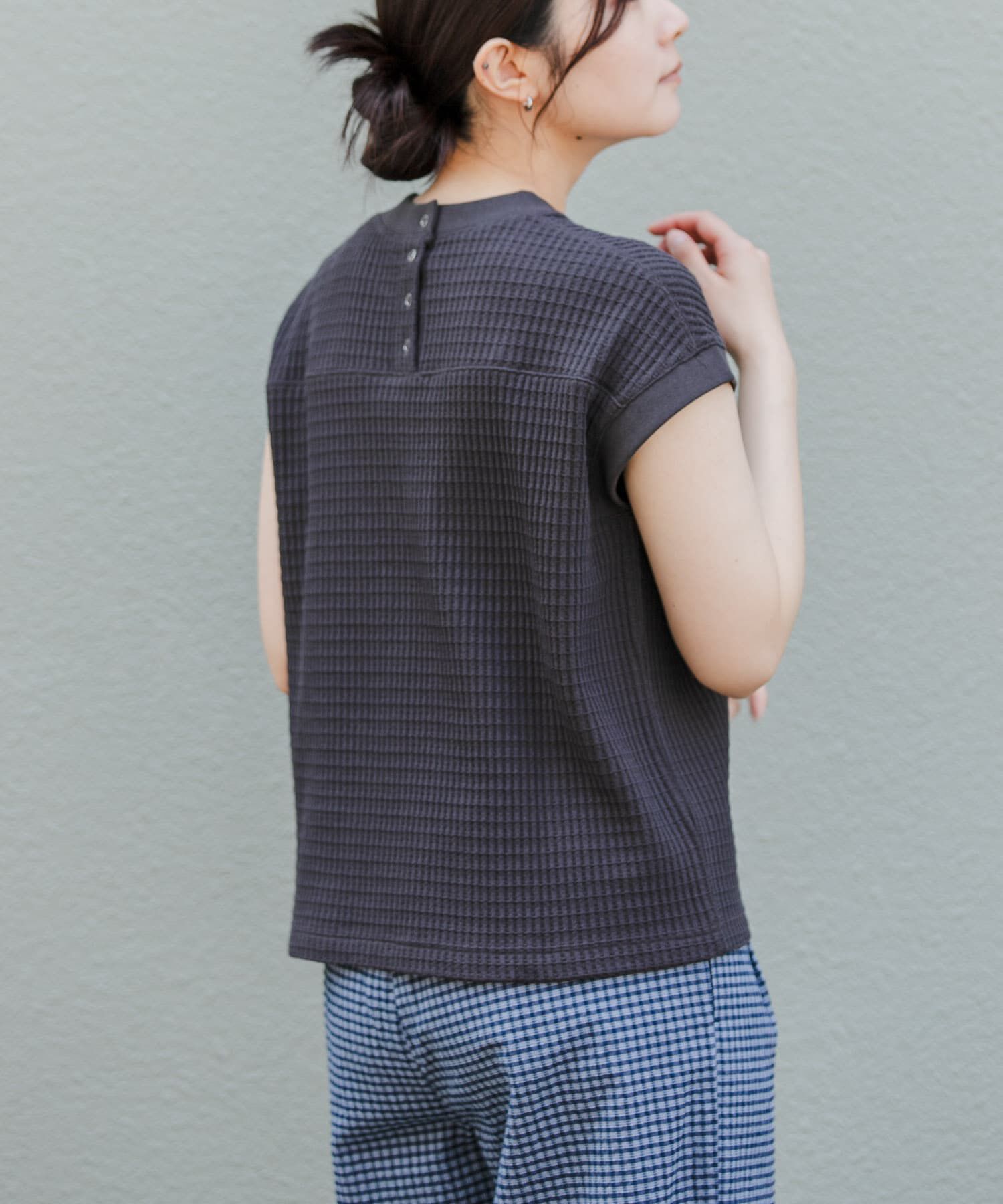URBAN RESEARCH DOORS「FORK&SPOON　ワッフルバックボタンプルオーバー」|Tシャツ・カットソー|
