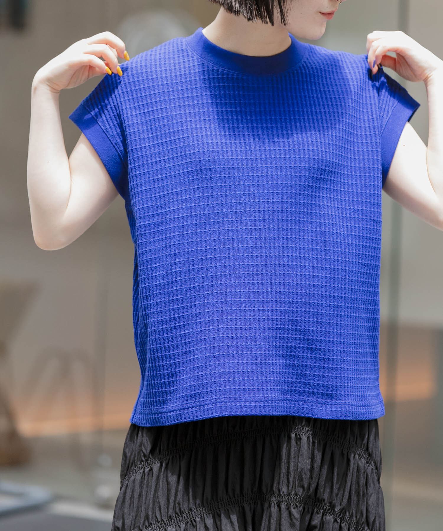 URBAN RESEARCH DOORS「FORK&SPOON　ワッフルバックボタンプルオーバー」|Tシャツ・カットソー|