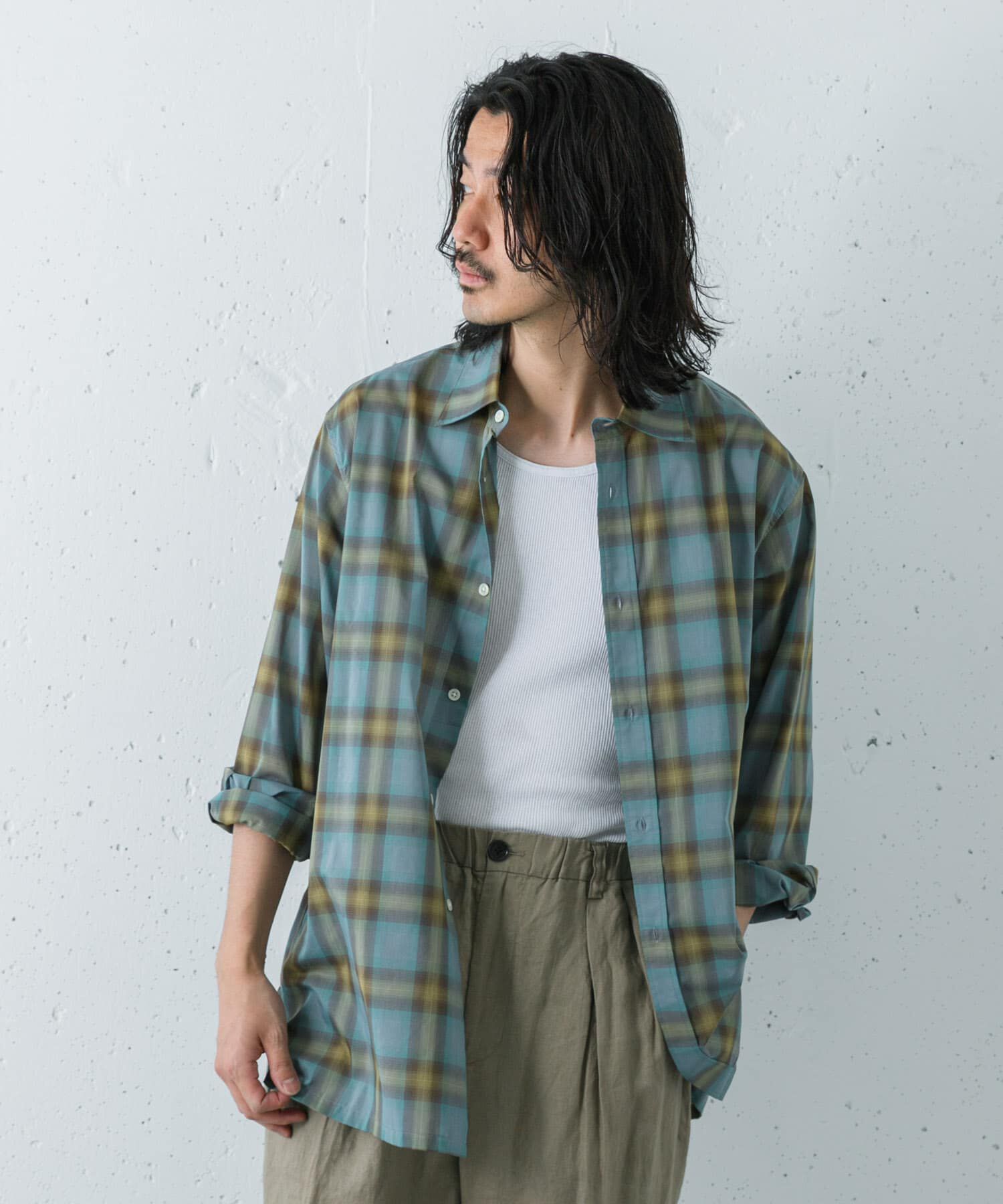 URBAN RESEARCH「SHEER CH SQUARE CUT SHIRTS」|シャツ・ブラウス|