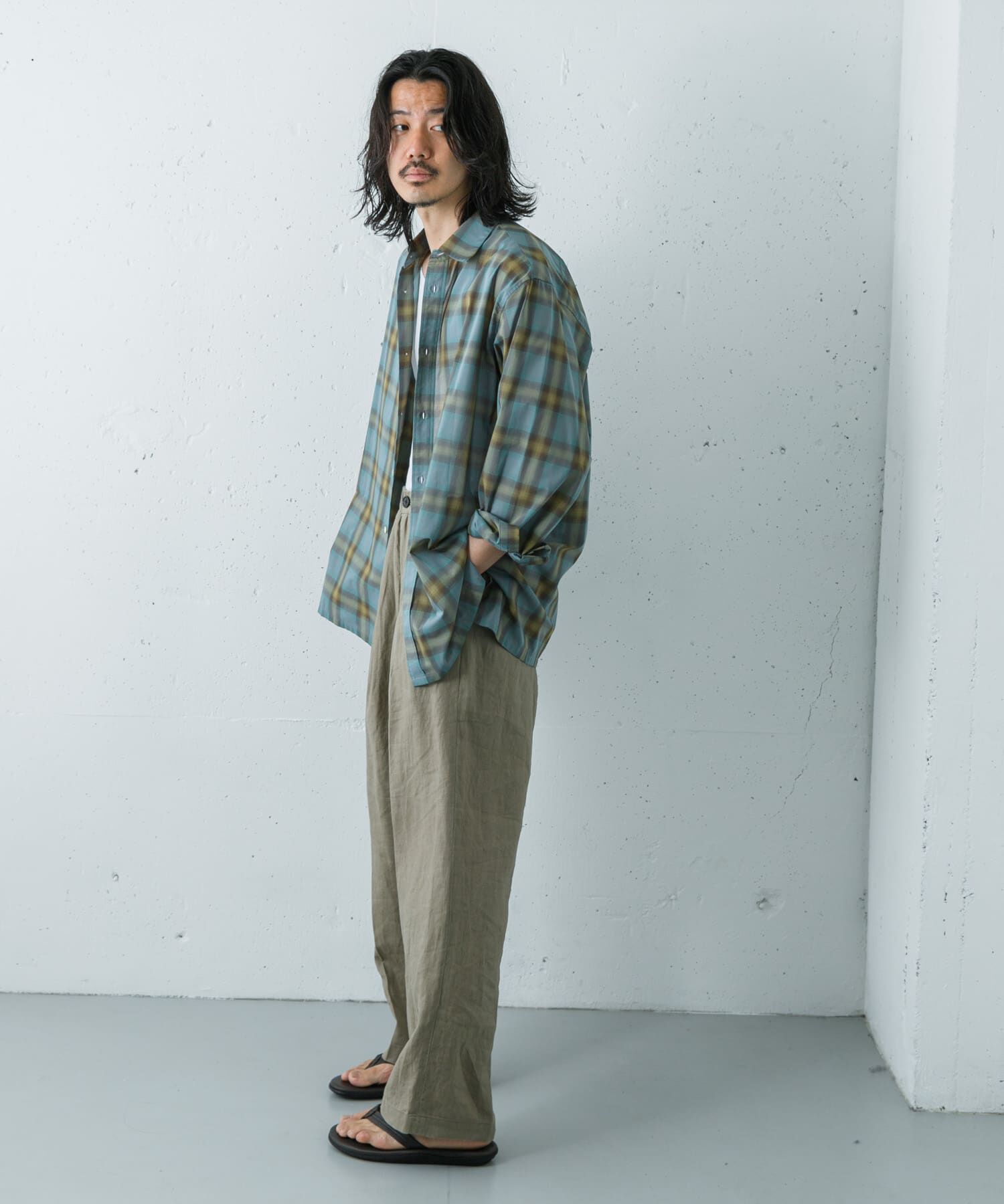 URBAN RESEARCH「SHEER CH SQUARE CUT SHIRTS」|シャツ・ブラウス|