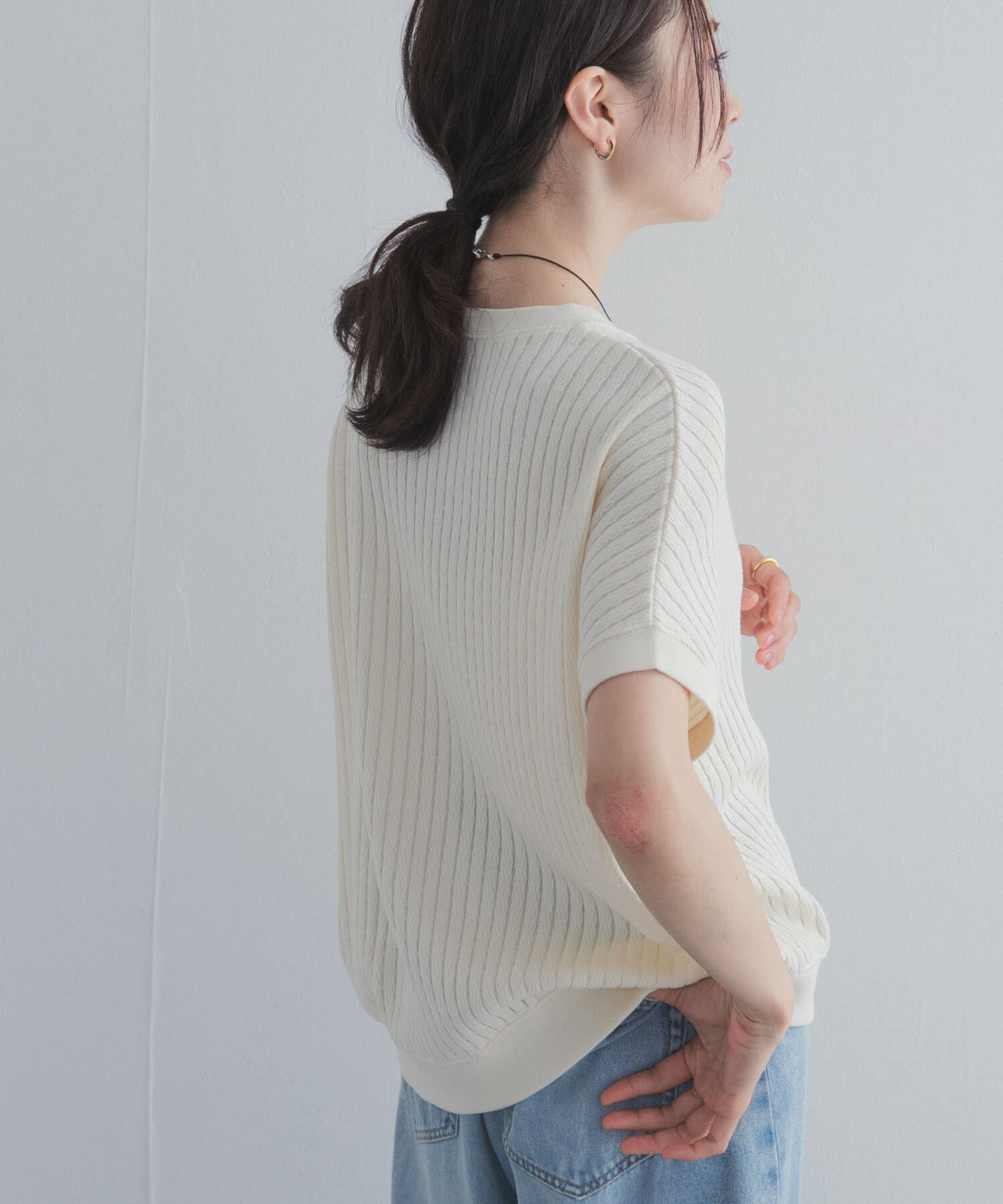 URBAN RESEARCH DOORS「ハニカムタックフレンチプルオーバー」|Tシャツ・カットソー|