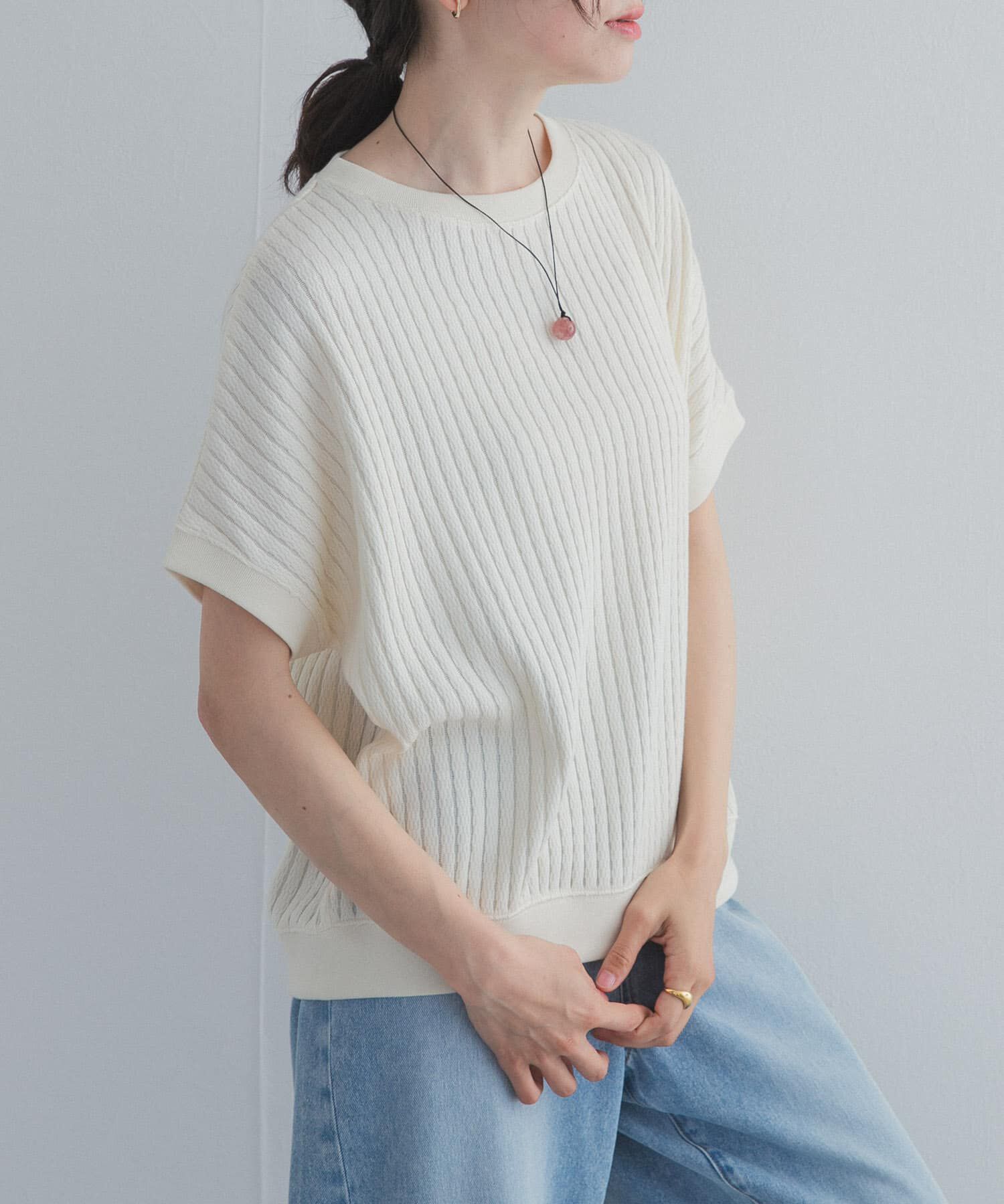 URBAN RESEARCH DOORS「ハニカムタックフレンチプルオーバー」|Tシャツ・カットソー|