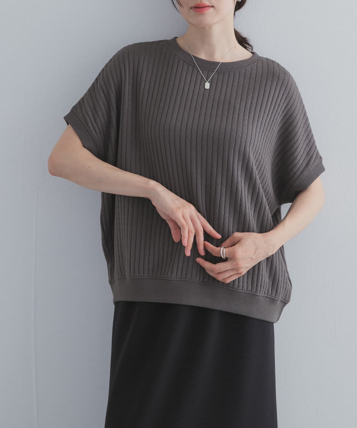 URBAN RESEARCH DOORS「ハニカムタックフレンチプルオーバー」|Tシャツ・カットソー|