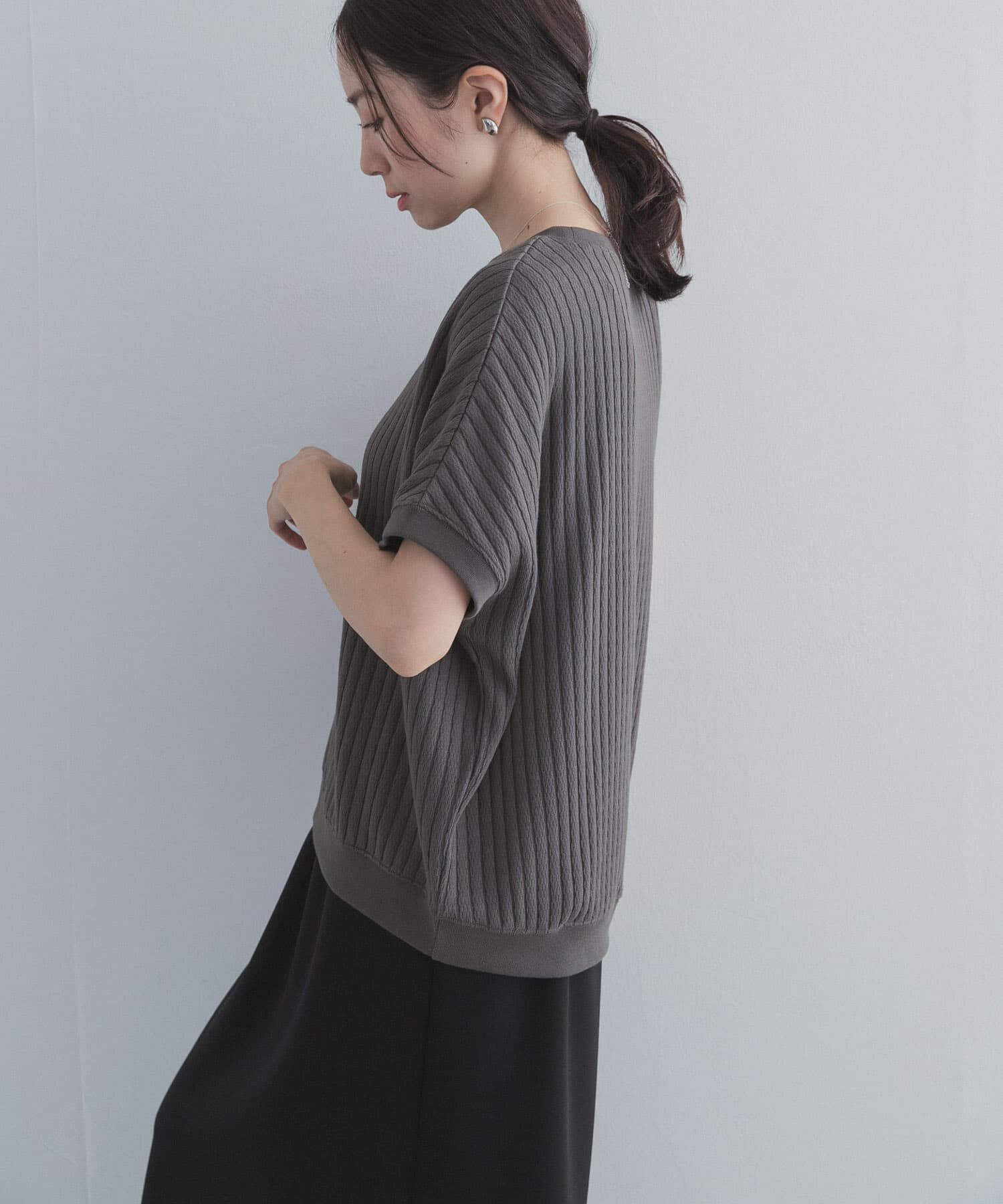 URBAN RESEARCH DOORS「ハニカムタックフレンチプルオーバー」|Tシャツ・カットソー|
