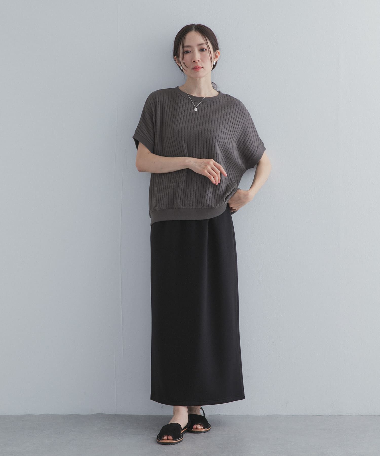 URBAN RESEARCH DOORS「ハニカムタックフレンチプルオーバー」|Tシャツ・カットソー|