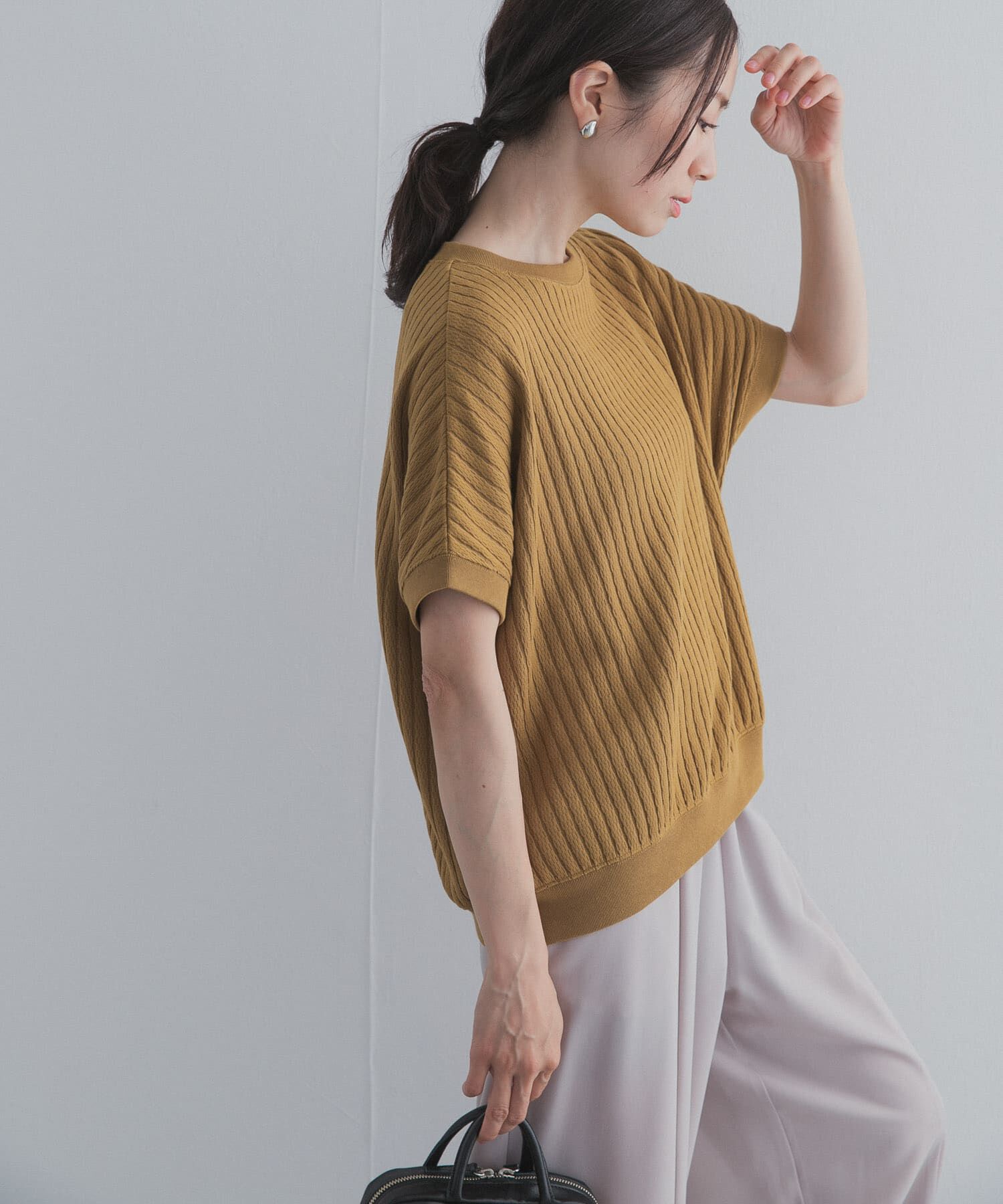 URBAN RESEARCH DOORS「ハニカムタックフレンチプルオーバー」|Tシャツ・カットソー|