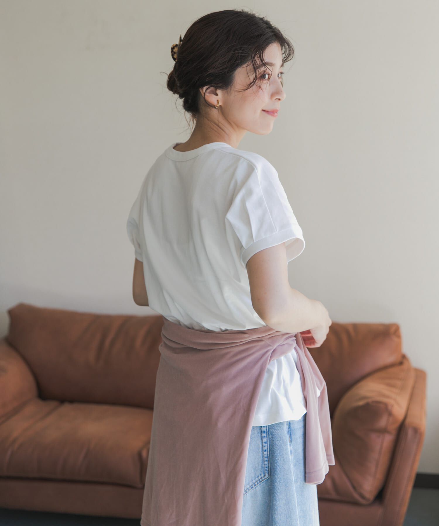 URBAN RESEARCH DOORS「『UR TECH ひやサラクール』バックポイントタックプルオーバー」|Tシャツ・カットソー|