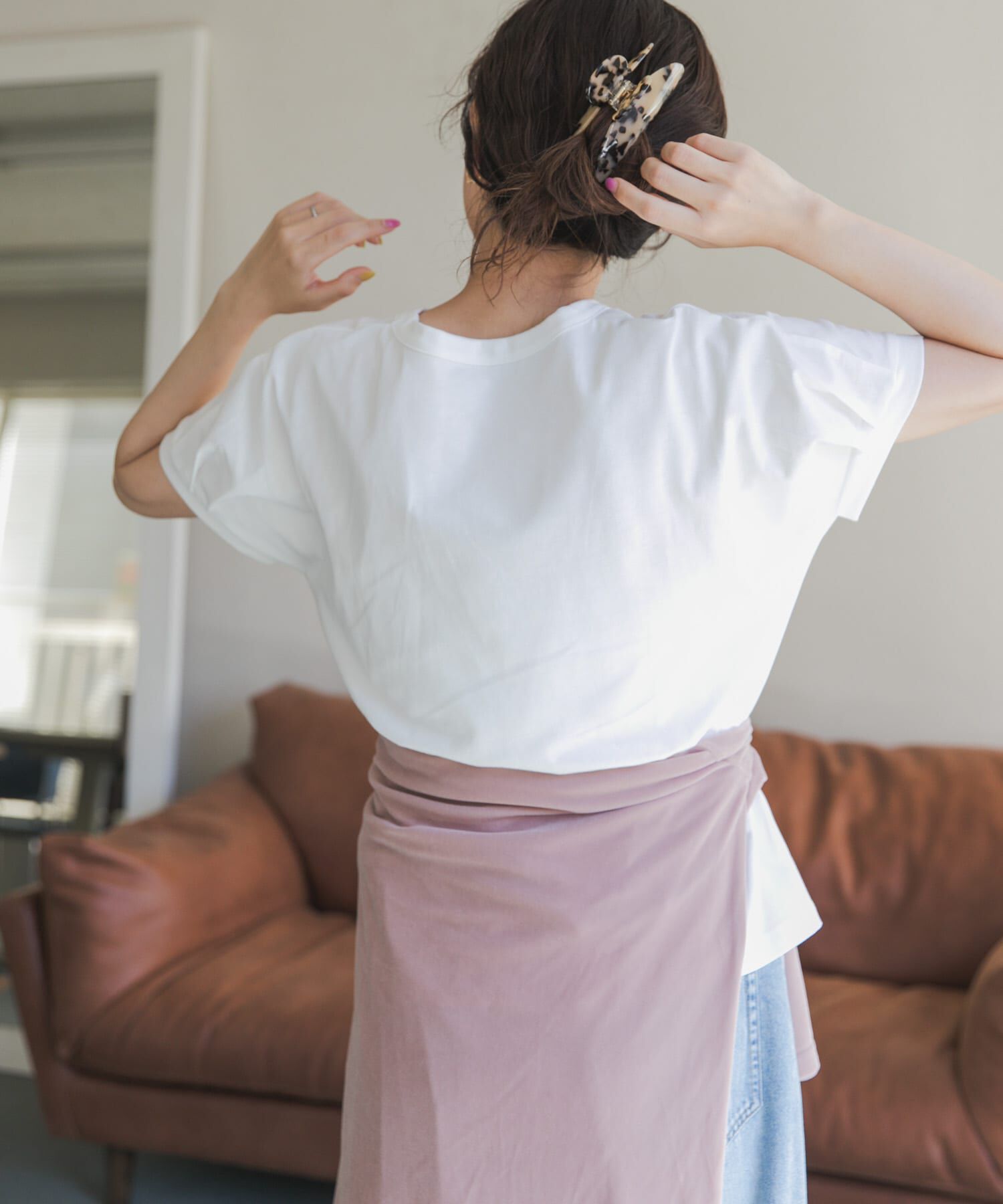 URBAN RESEARCH DOORS「『UR TECH ひやサラクール』バックポイントタックプルオーバー」|Tシャツ・カットソー|