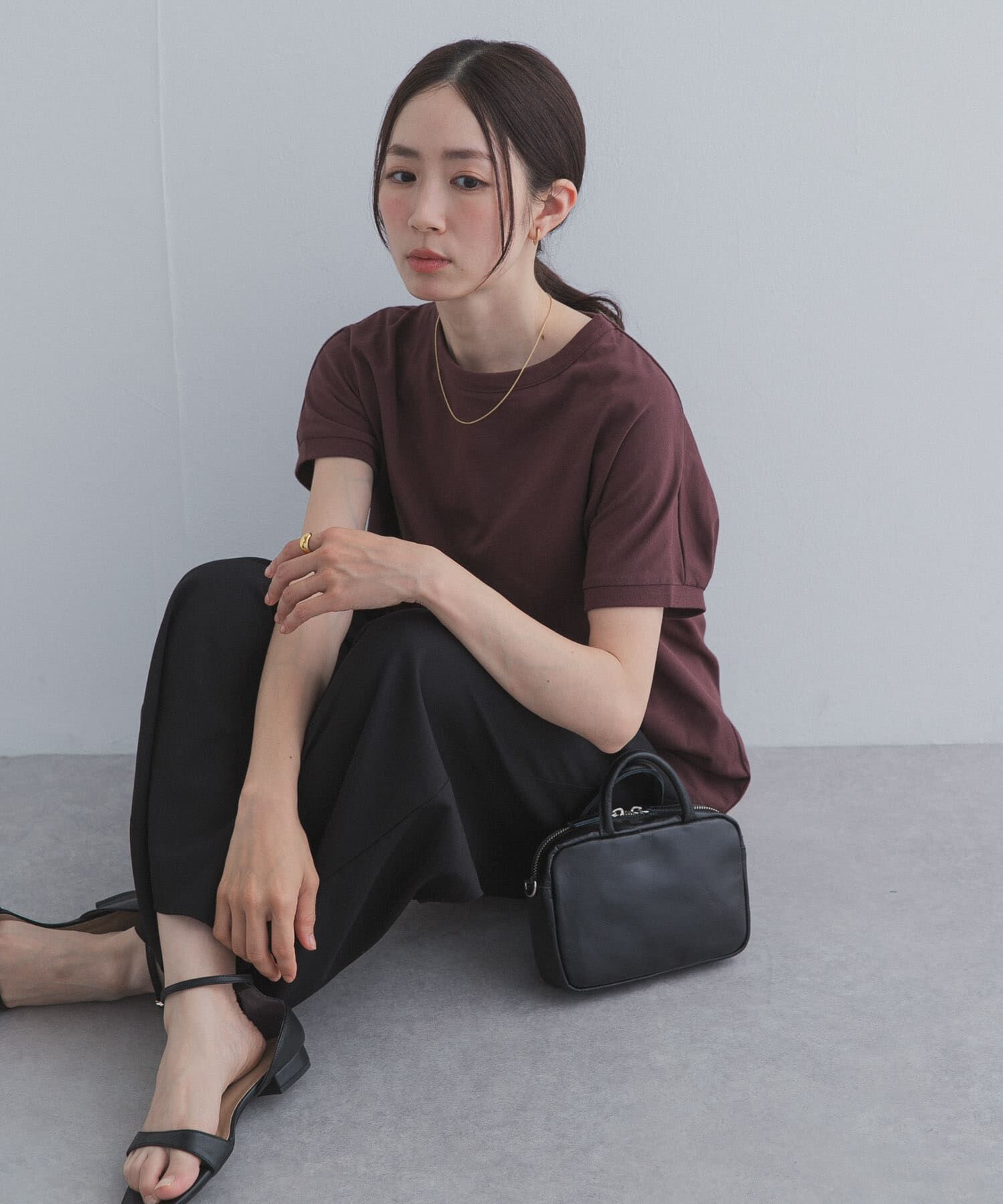 URBAN RESEARCH DOORS「『UR TECH ひやサラクール』バックポイントタックプルオーバー」|Tシャツ・カットソー|