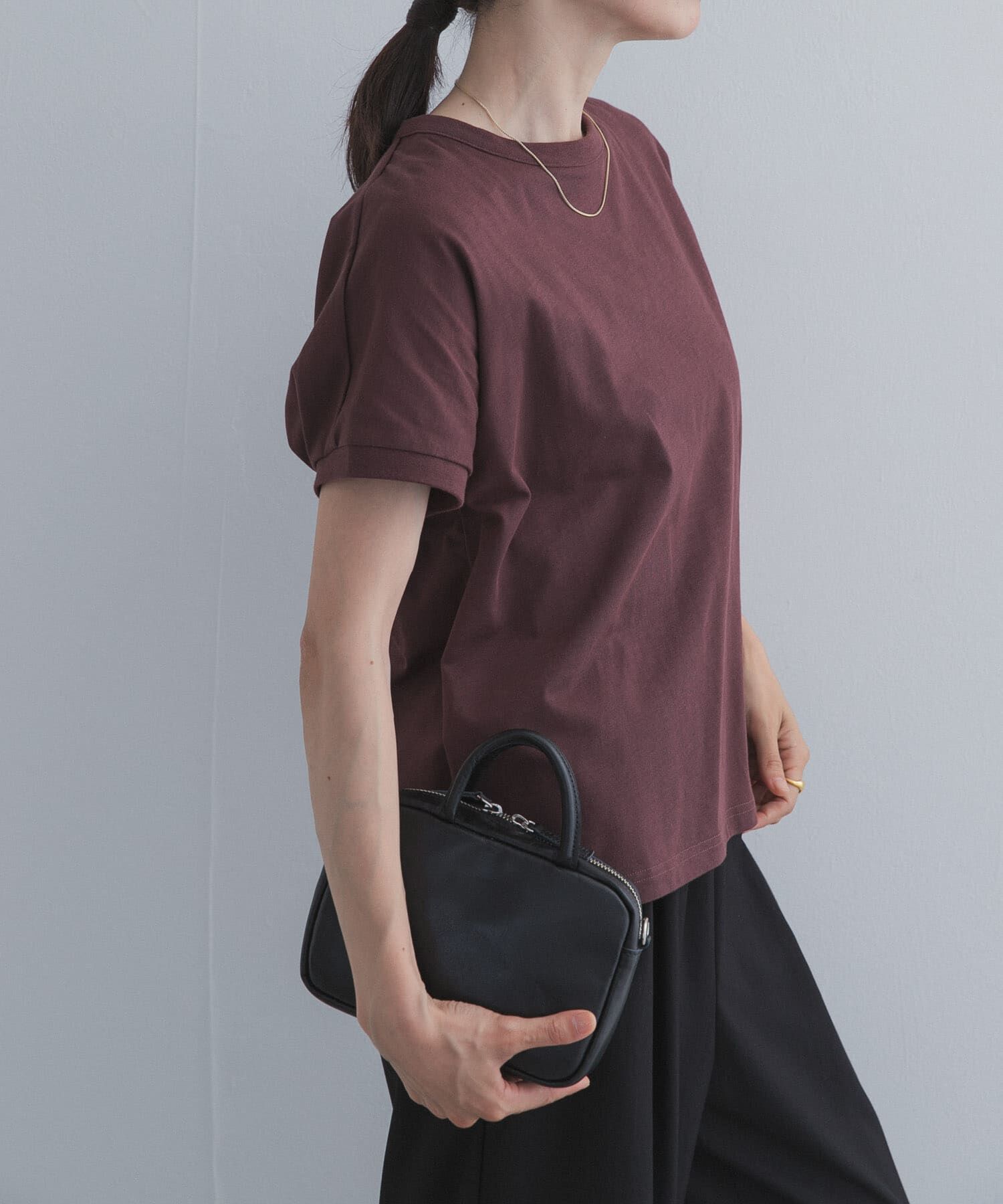 URBAN RESEARCH DOORS「『UR TECH ひやサラクール』バックポイントタックプルオーバー」|Tシャツ・カットソー|