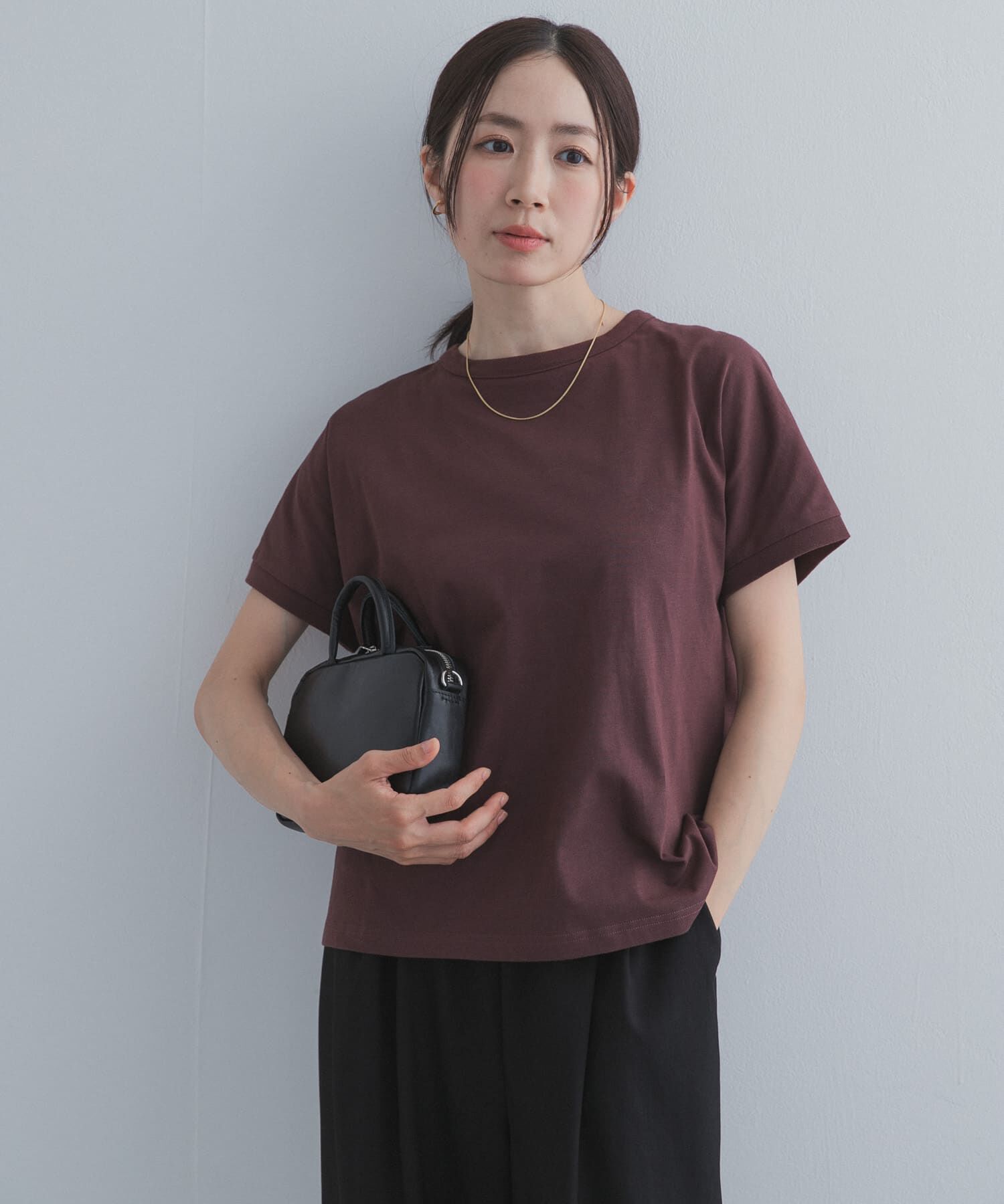URBAN RESEARCH DOORS「『UR TECH ひやサラクール』バックポイントタックプルオーバー」|Tシャツ・カットソー|