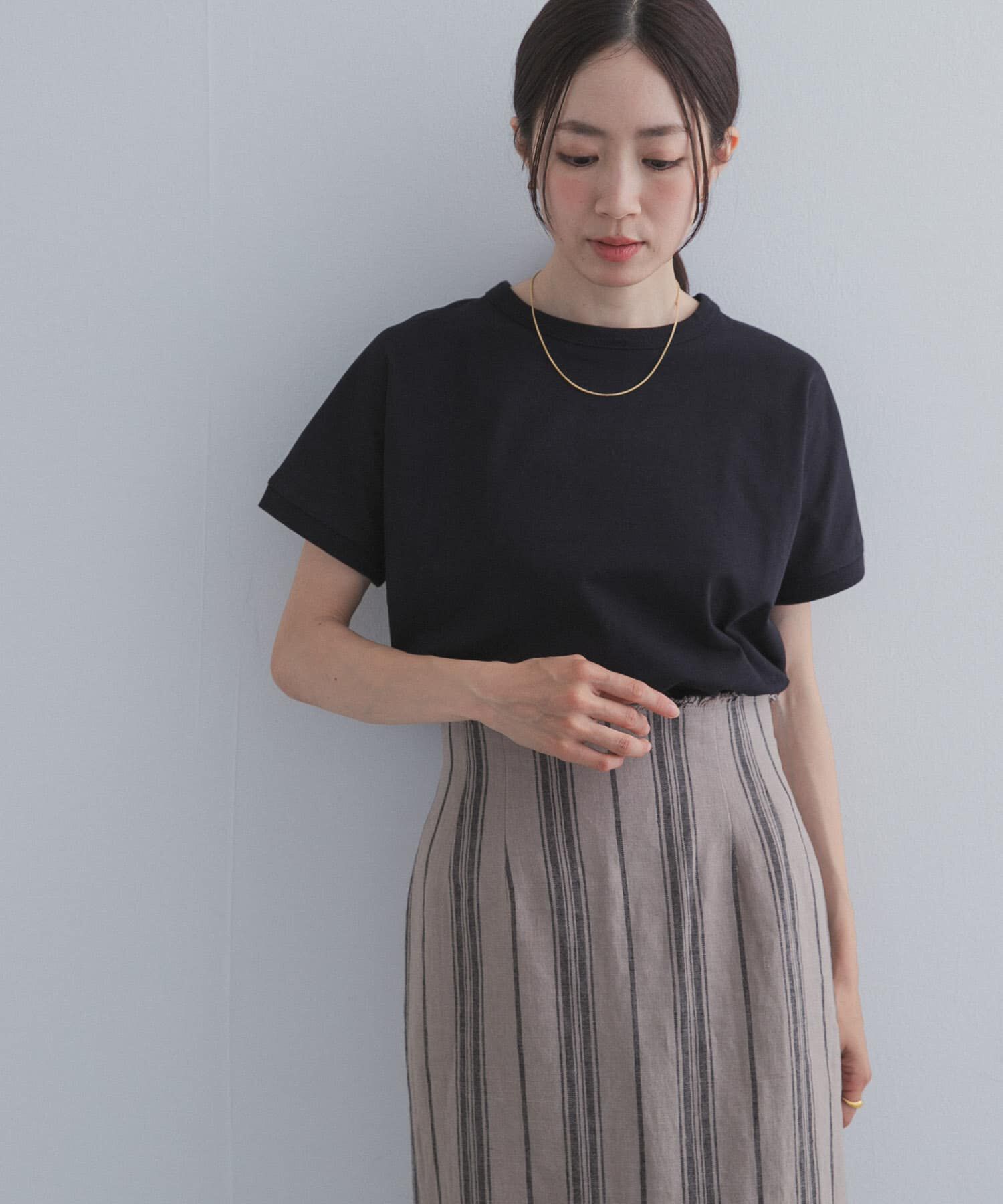 URBAN RESEARCH DOORS「『UR TECH ひやサラクール』バックポイントタックプルオーバー」|Tシャツ・カットソー|
