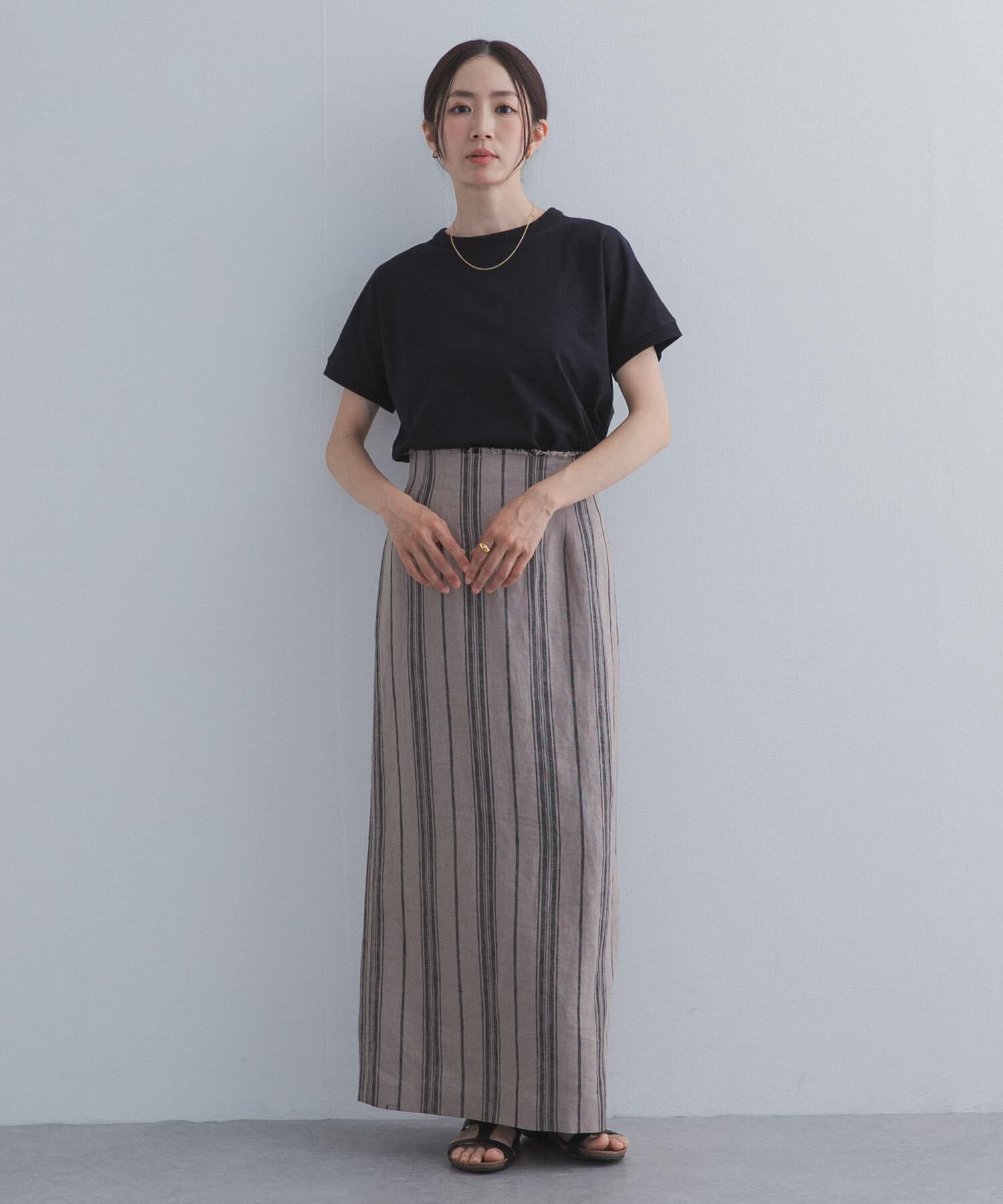 URBAN RESEARCH DOORS「『UR TECH ひやサラクール』バックポイントタックプルオーバー」|Tシャツ・カットソー|