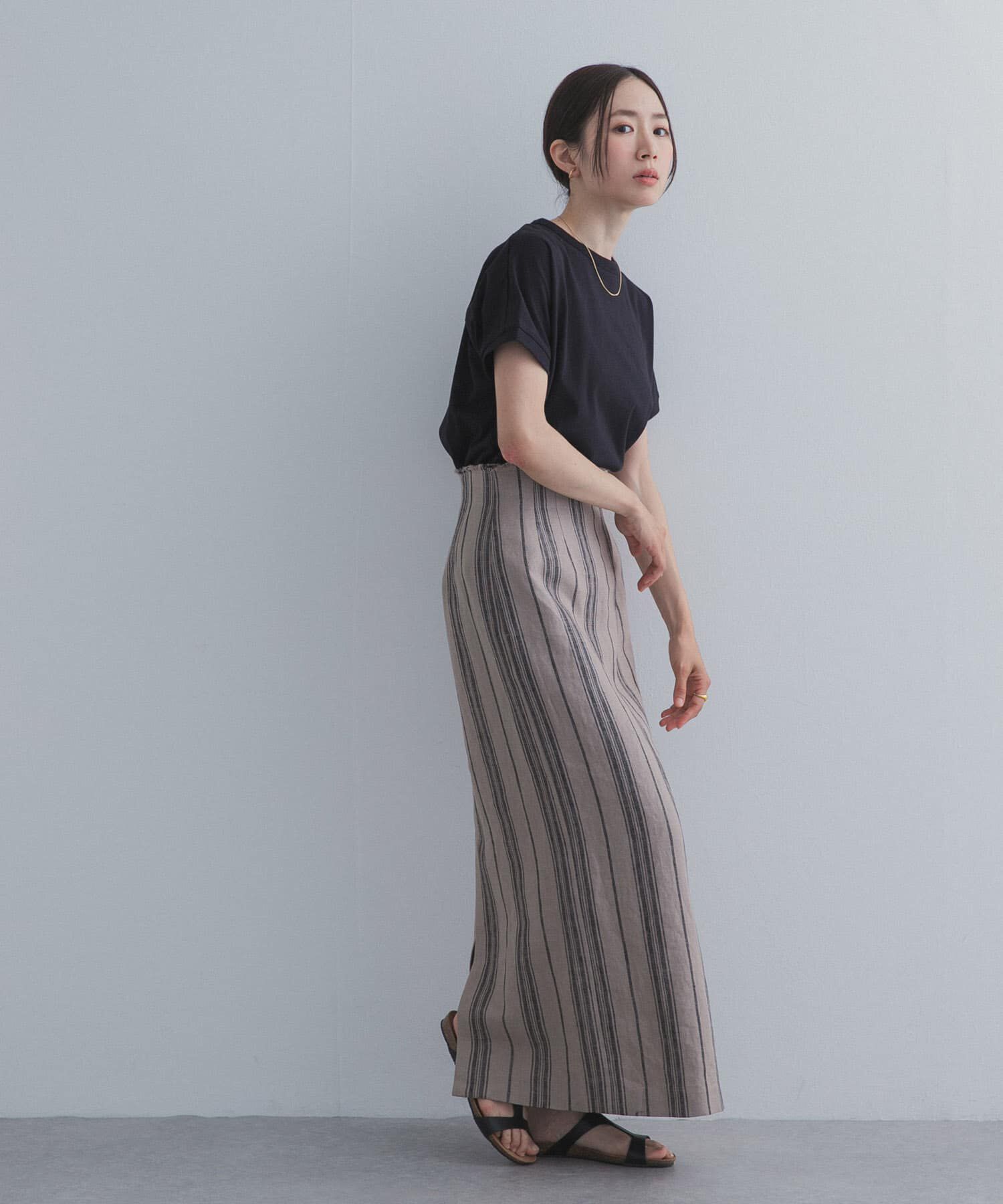 URBAN RESEARCH DOORS「『UR TECH ひやサラクール』バックポイントタックプルオーバー」|Tシャツ・カットソー|