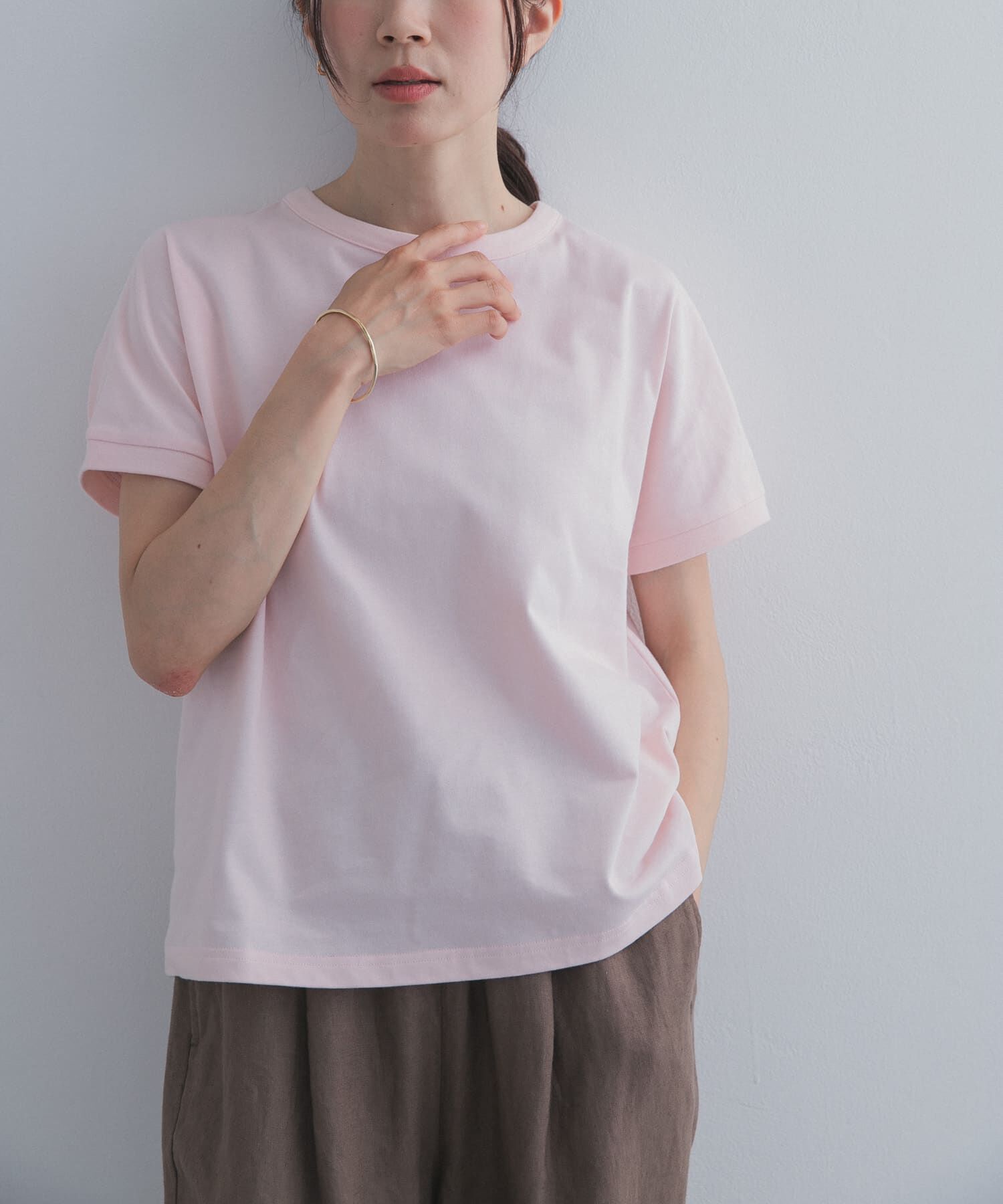 URBAN RESEARCH DOORS「『UR TECH ひやサラクール』バックポイントタックプルオーバー」|Tシャツ・カットソー|