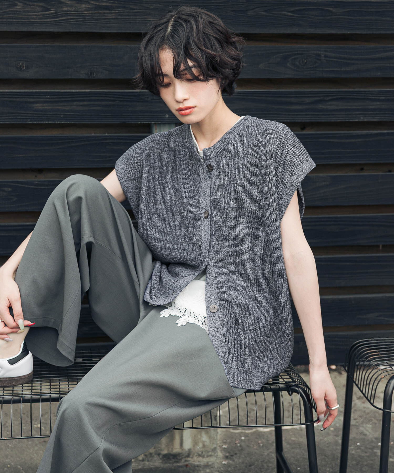 URBAN RESEARCH DOORS「『洗濯可/UVカット』『UR TECH』Aircare2WAYニットベスト」|ベスト・ジレ|