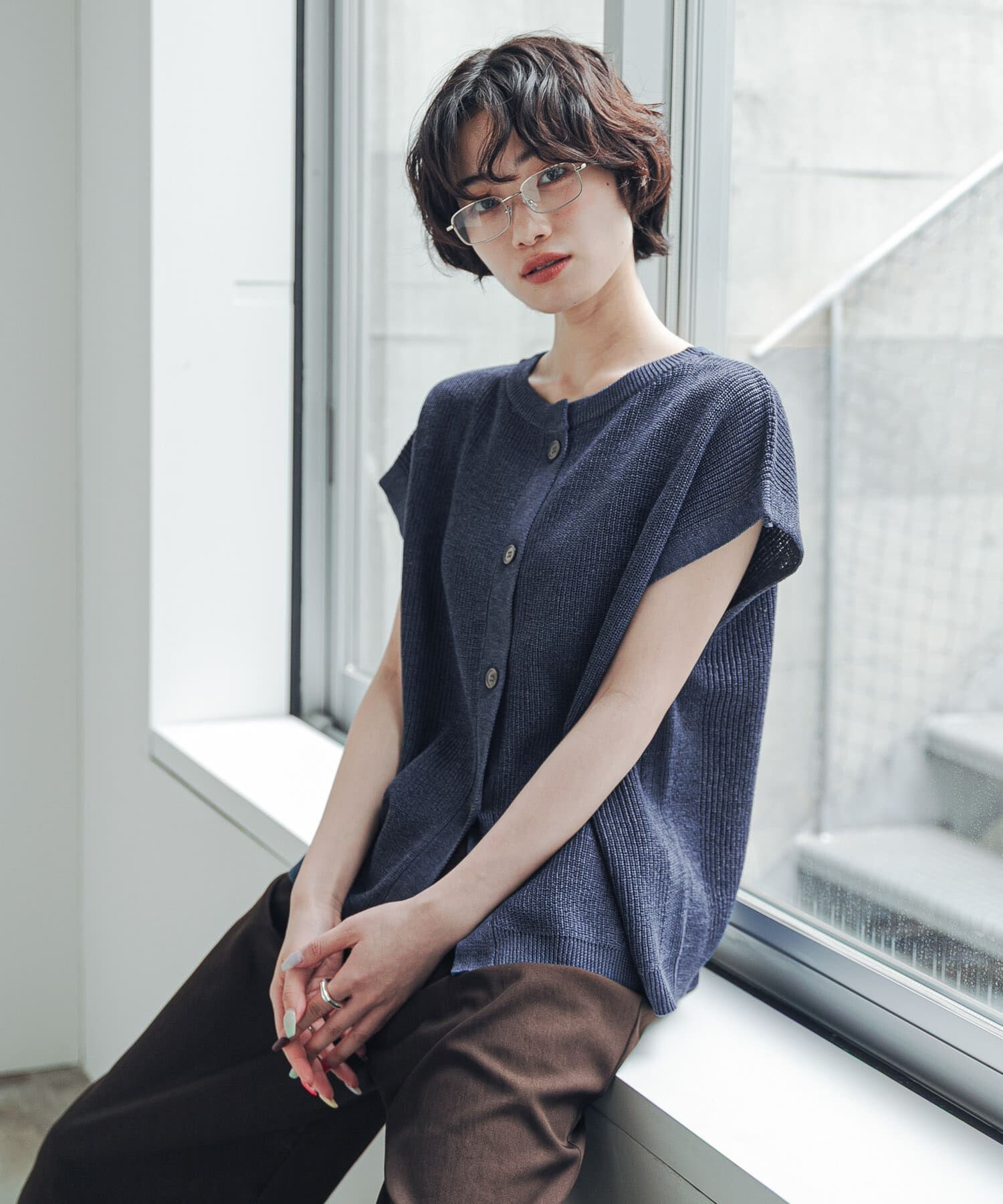 URBAN RESEARCH DOORS「『洗濯可/UVカット』『UR TECH』Aircare2WAYニットベスト」|ベスト・ジレ|