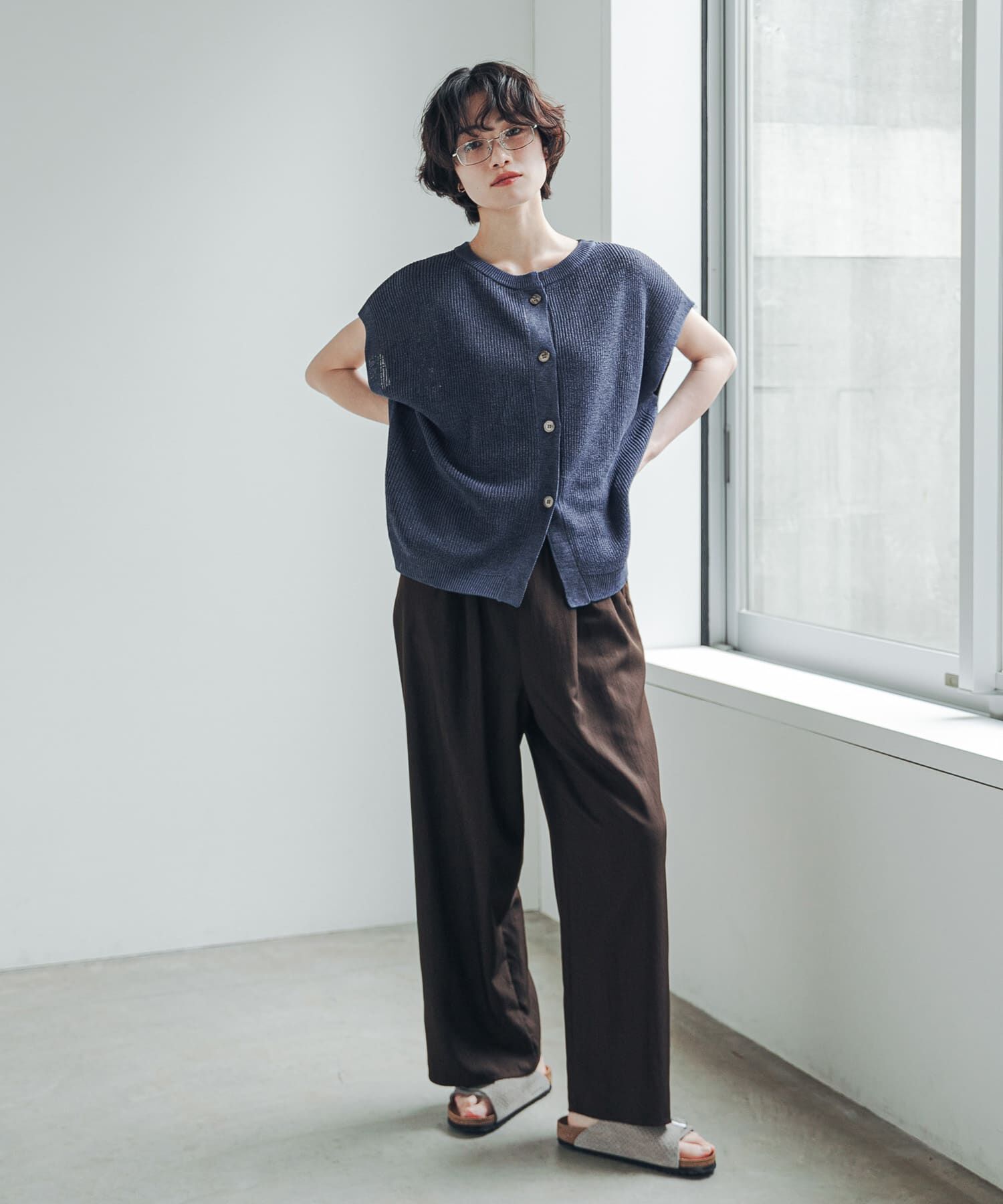 URBAN RESEARCH DOORS「『洗濯可/UVカット』『UR TECH』Aircare2WAYニットベスト」|ベスト・ジレ|