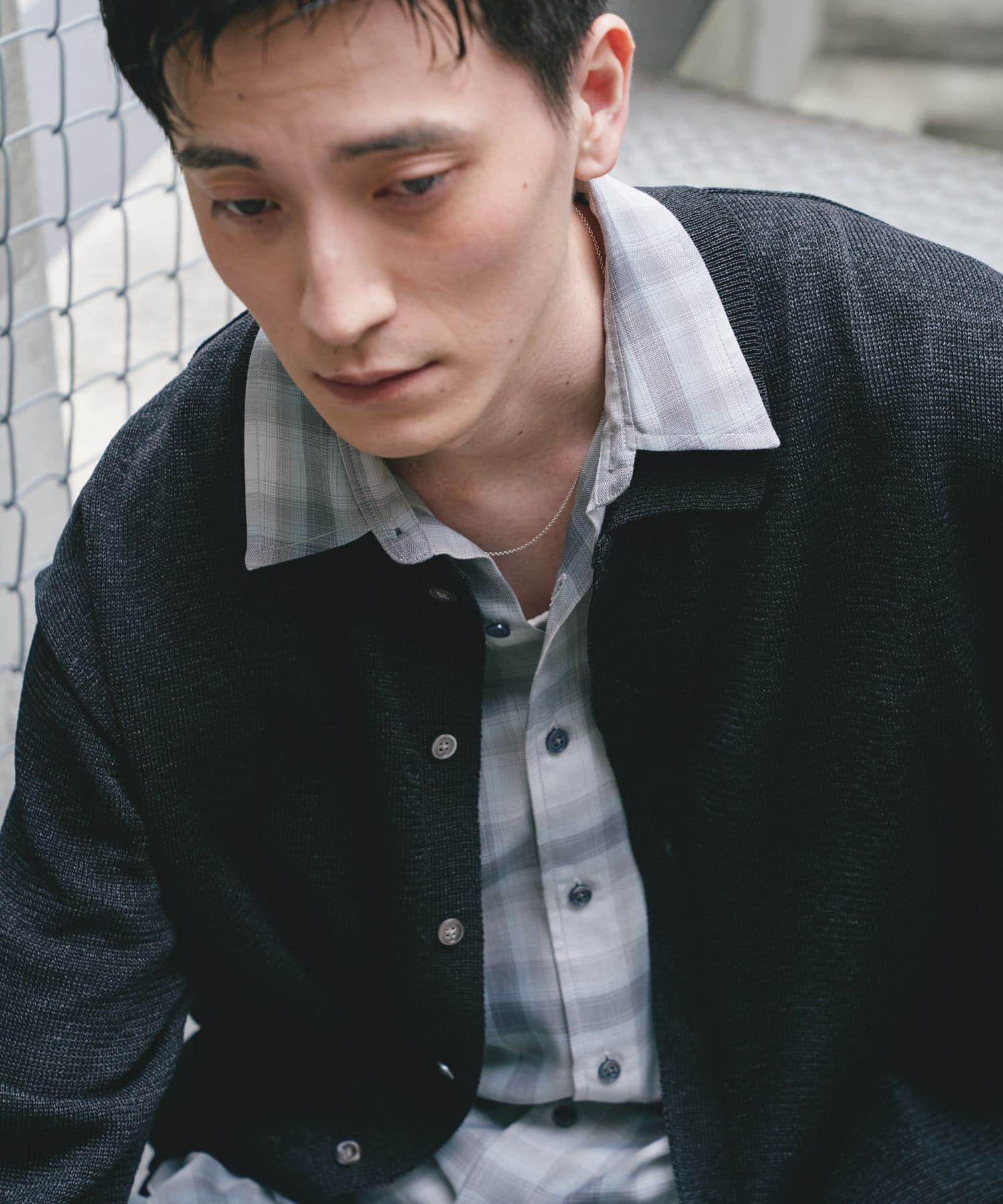 URBAN RESEARCH DOORS「『洗濯可/UVカット』『URTECH』Aircare ロングスリーブシャツカーディガン」|カーディガン|
