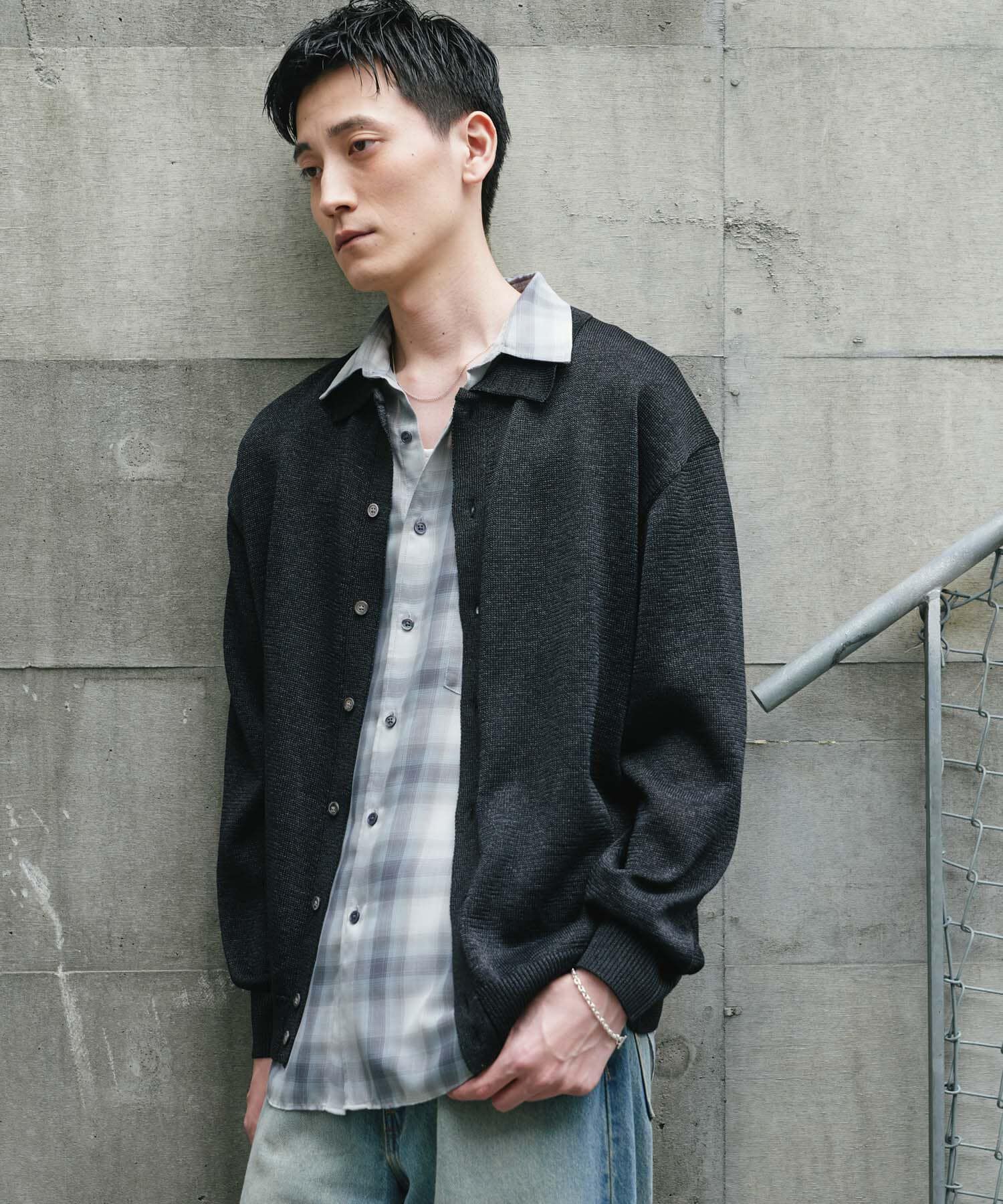 URBAN RESEARCH DOORS「『洗濯可/UVカット』『URTECH』Aircare ロングスリーブシャツカーディガン」|カーディガン|