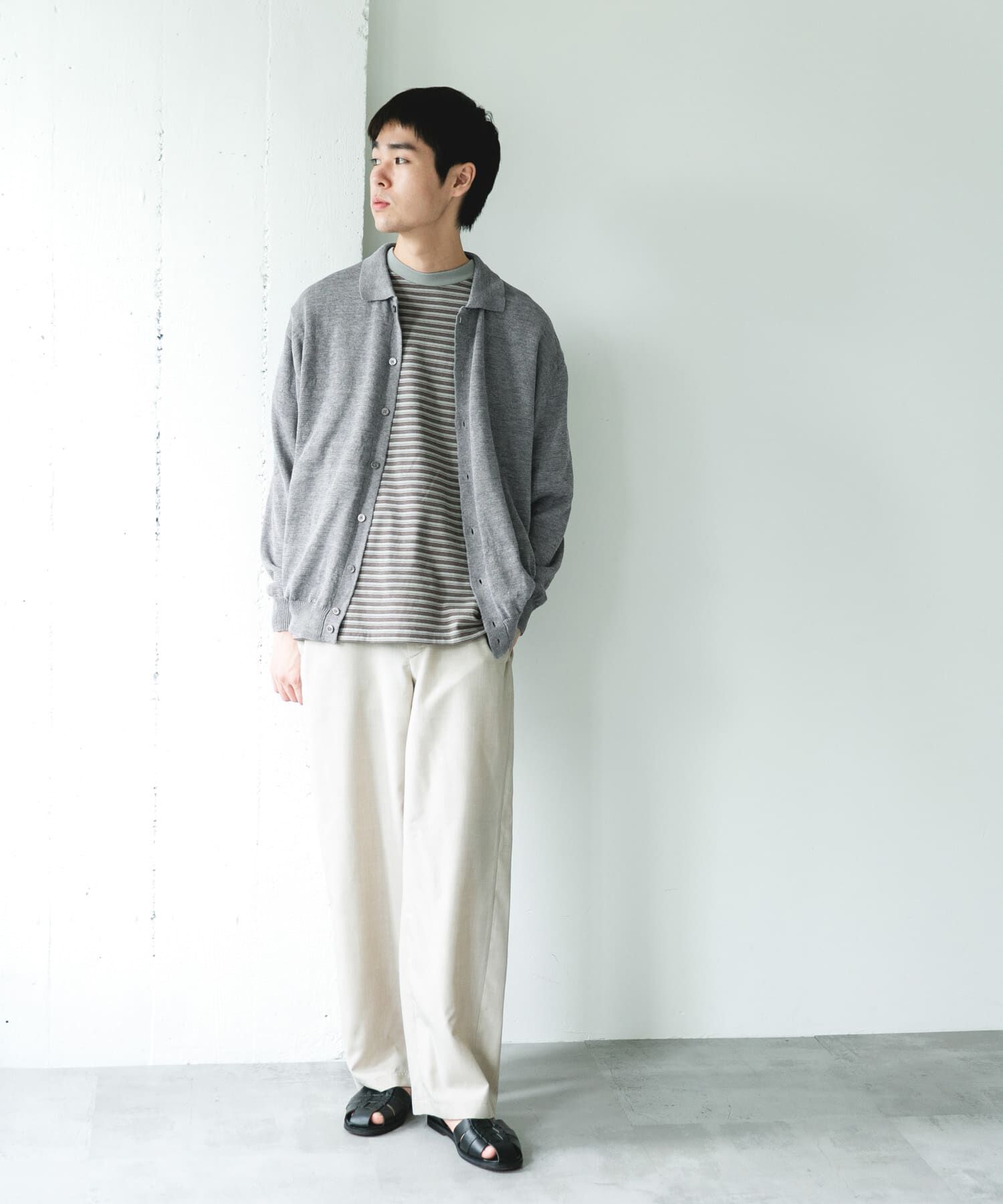 URBAN RESEARCH DOORS「『洗濯可/UVカット』『URTECH』Aircare ロングスリーブシャツカーディガン」|カーディガン|