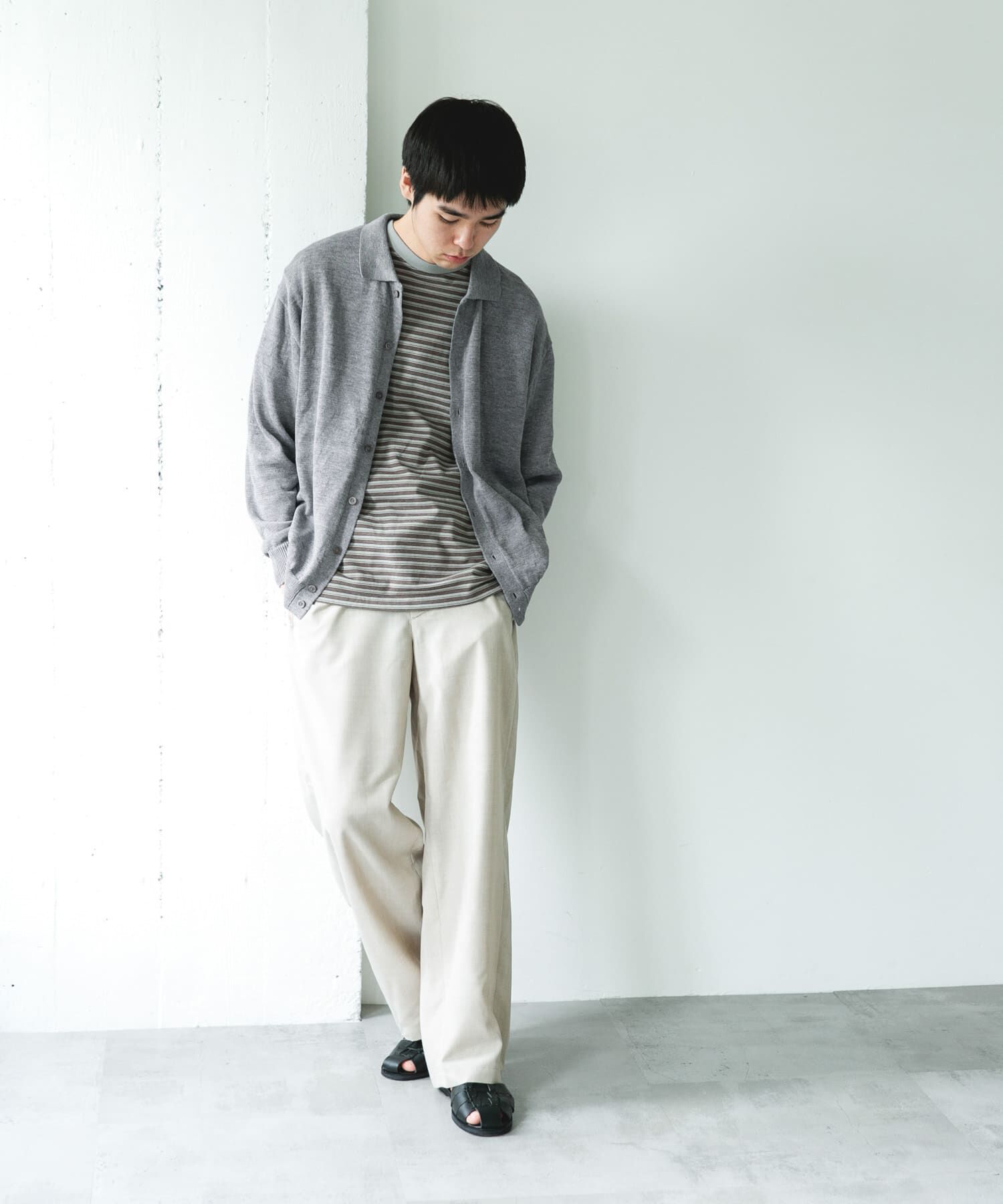 URBAN RESEARCH DOORS「『洗濯可/UVカット』『URTECH』Aircare ロングスリーブシャツカーディガン」|カーディガン|
