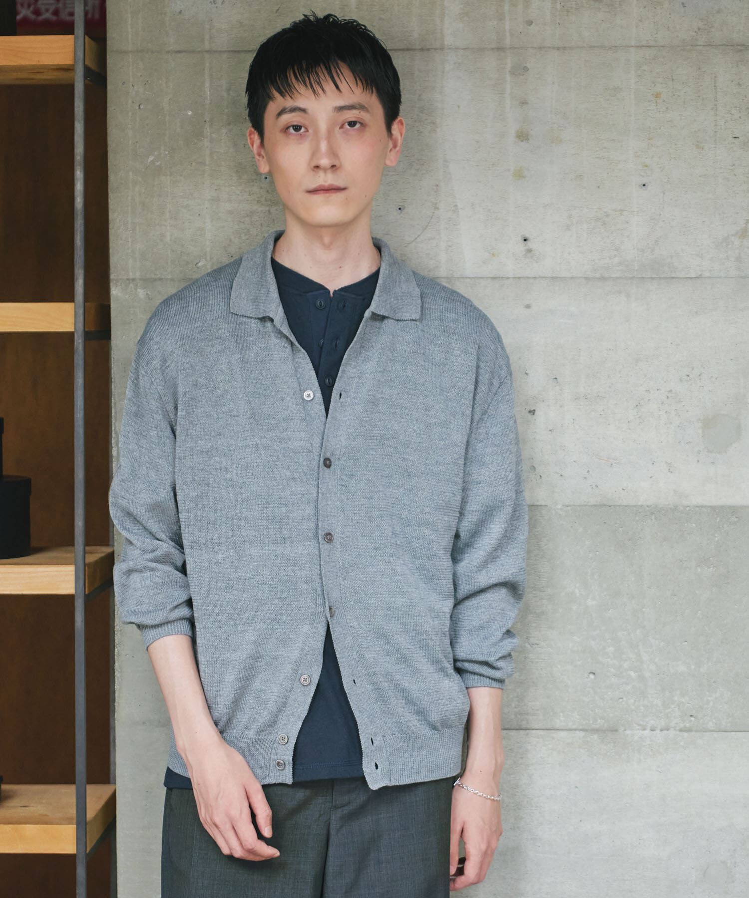 URBAN RESEARCH DOORS「『洗濯可/UVカット』『URTECH』Aircare ロングスリーブシャツカーディガン」|カーディガン|