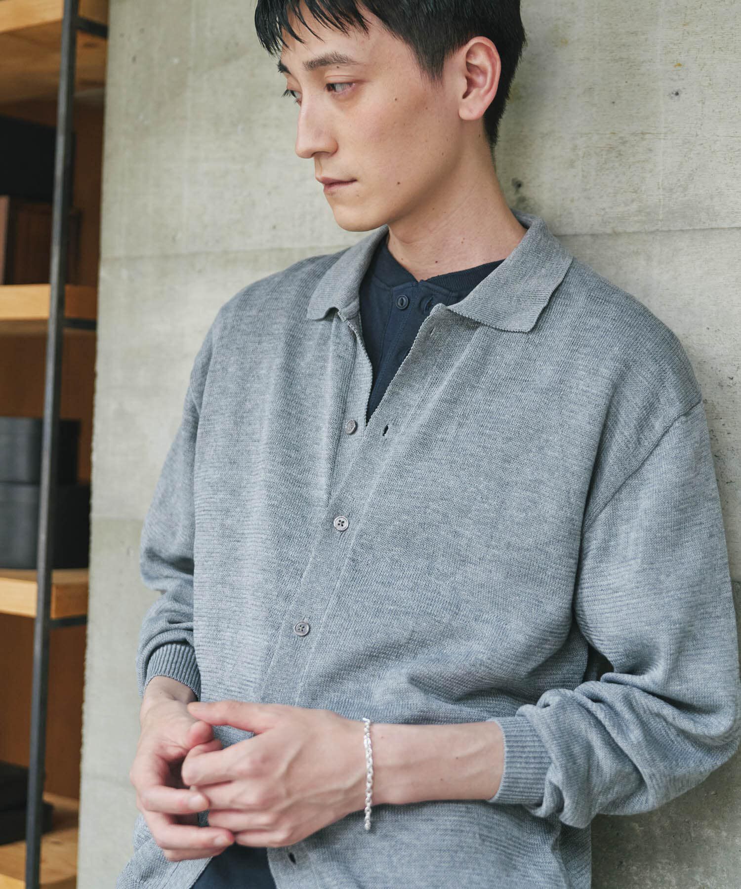 URBAN RESEARCH DOORS「『洗濯可/UVカット』『URTECH』Aircare ロングスリーブシャツカーディガン」|カーディガン|