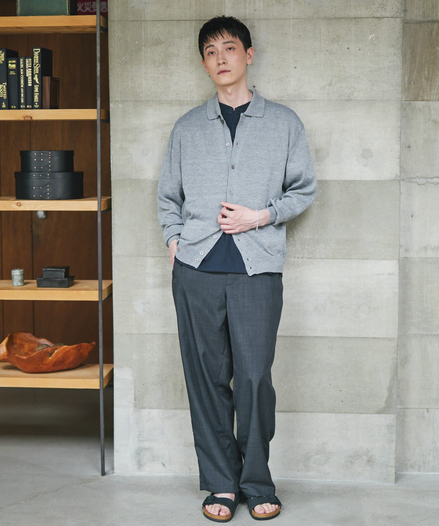 URBAN RESEARCH DOORS「『洗濯可/UVカット』『URTECH』Aircare ロングスリーブシャツカーディガン」|カーディガン|